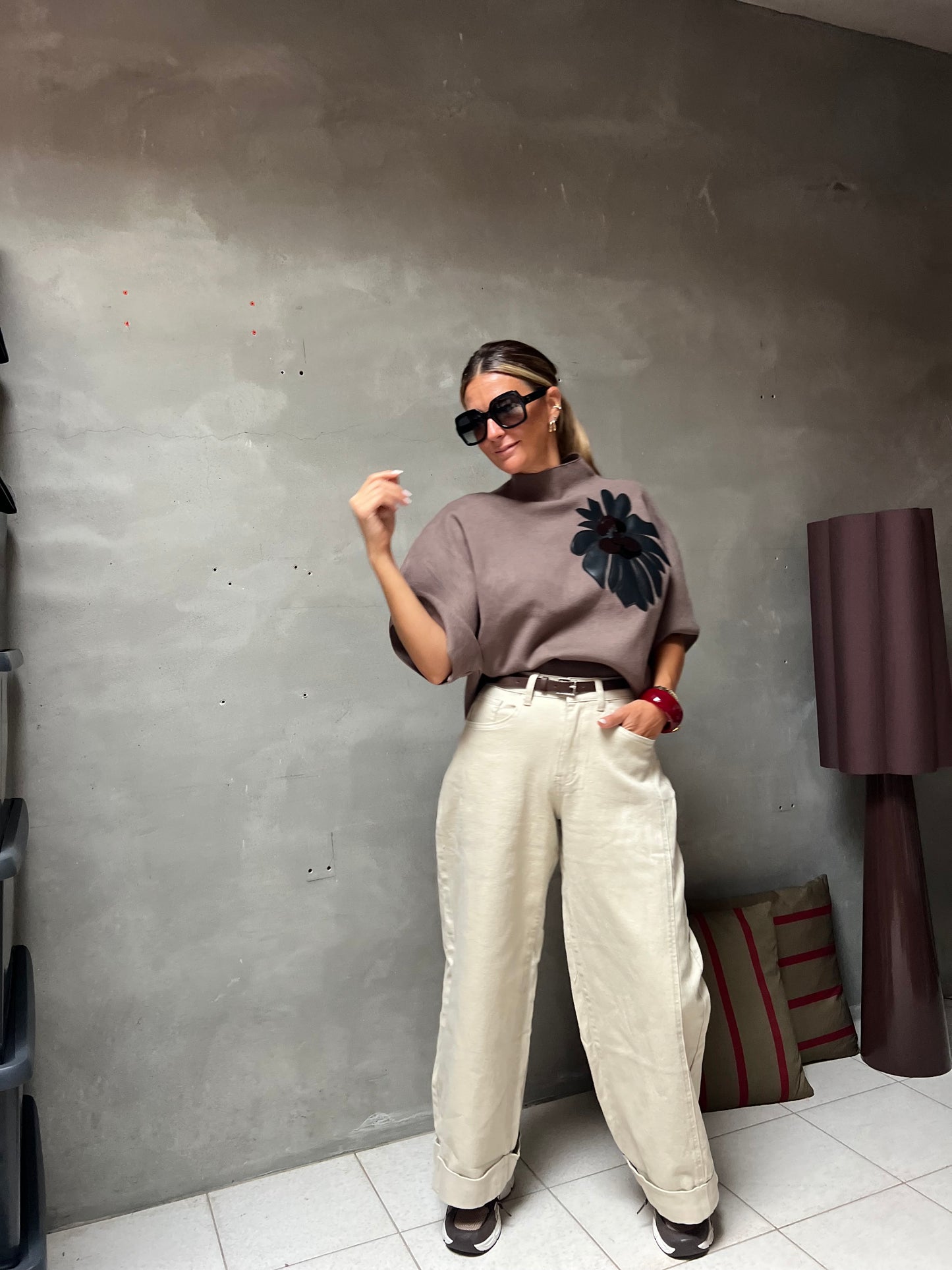 TONY WIDE LEG TWIST JEANS
