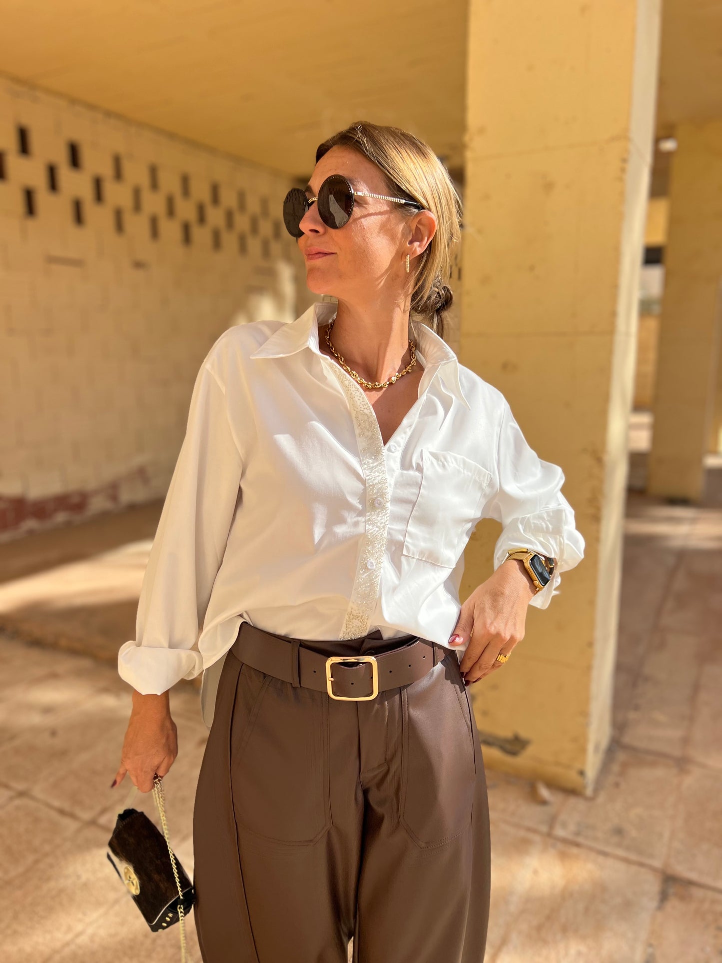 CLEARLY BLOUSE STRASS