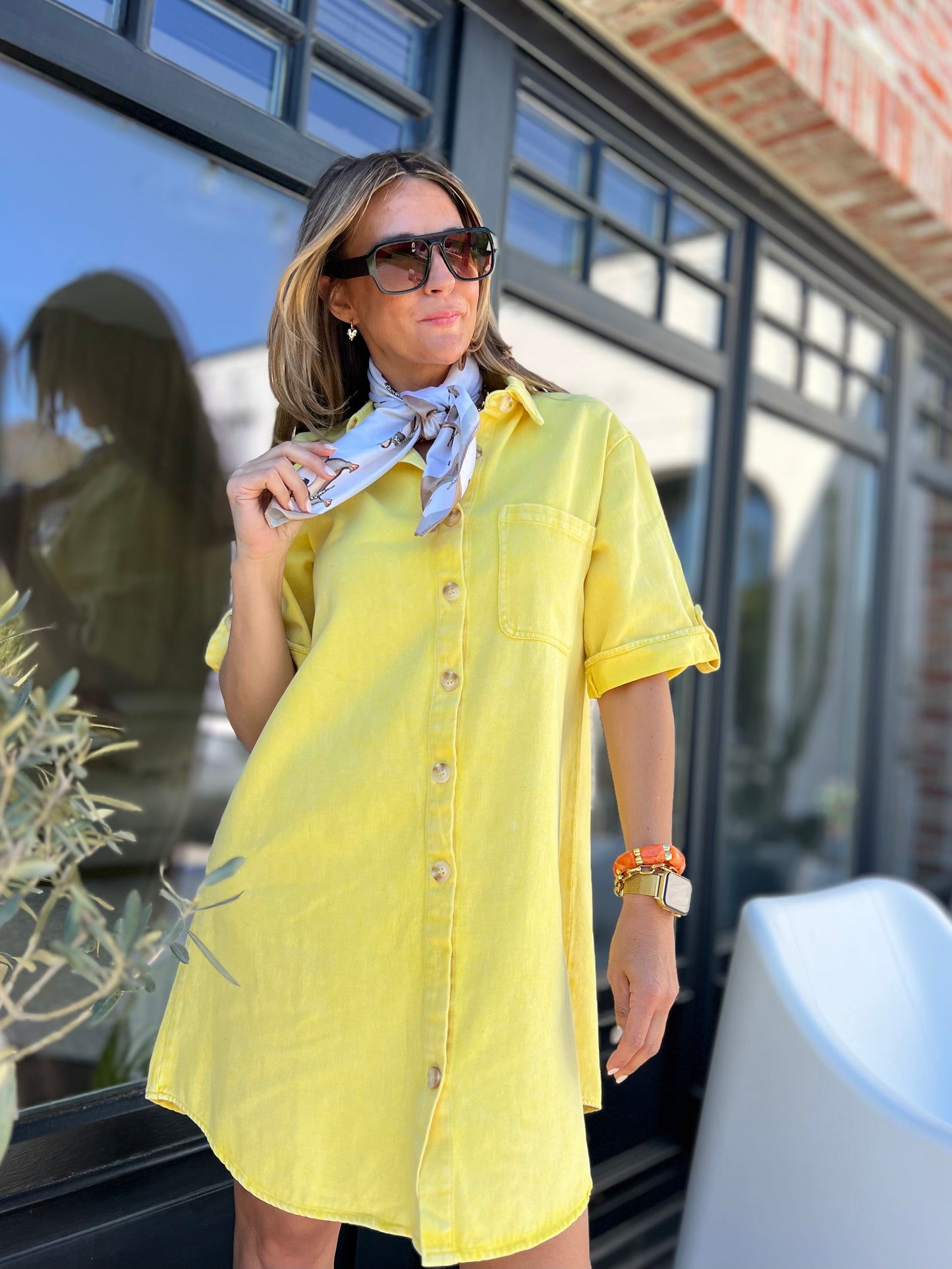 HANNIE JEANSDRESS YELLOW