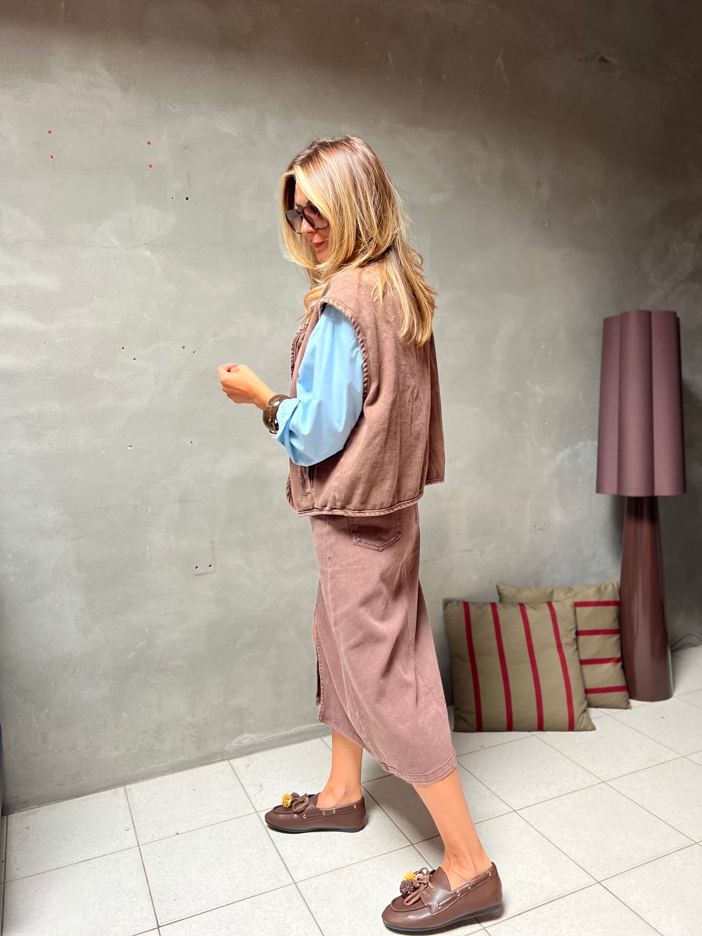 SKIRT BROWN