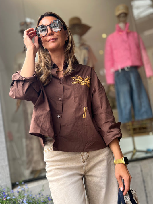 VITA BROWN BLOUSE