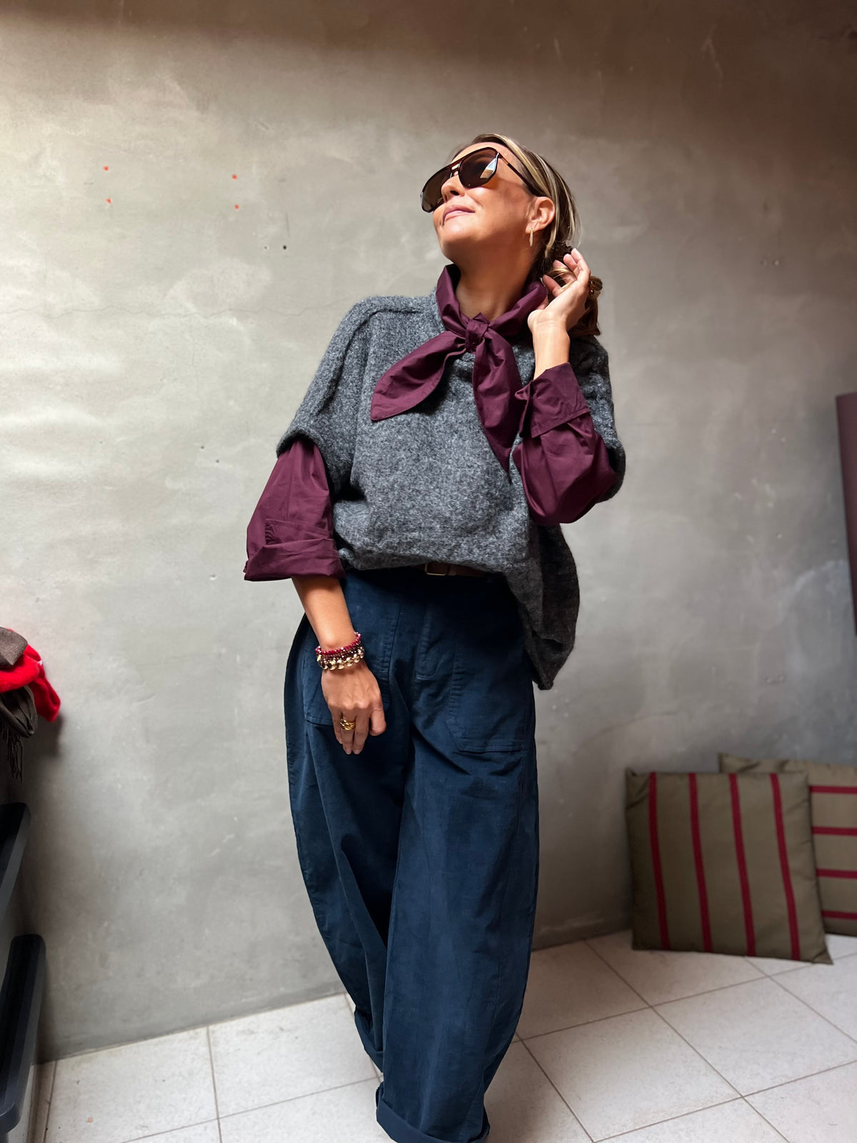 VELOURS MARINE PANTS