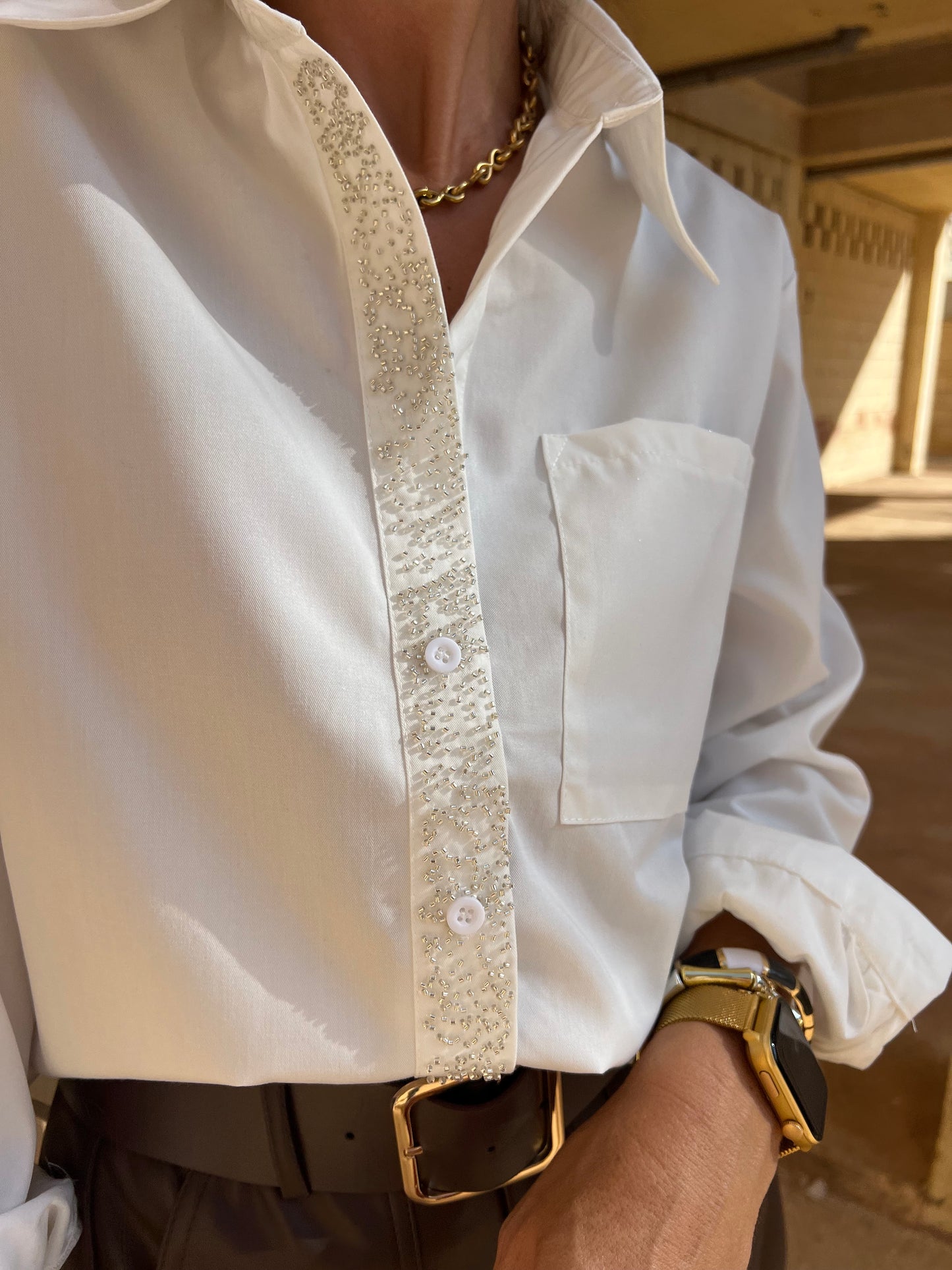 CLEARLY BLOUSE STRASS