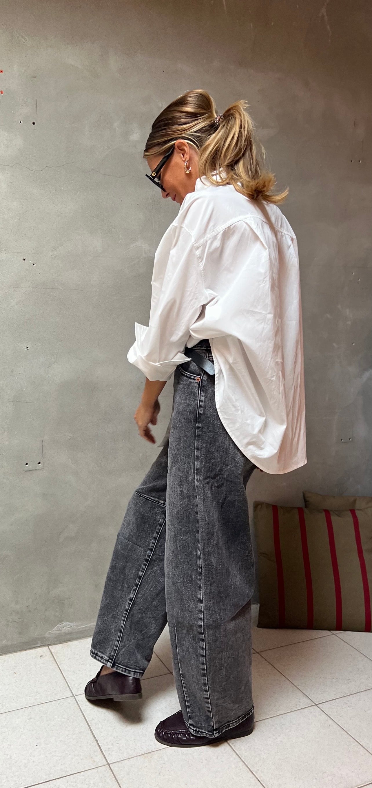 BARREL JEANS ALBA GREY