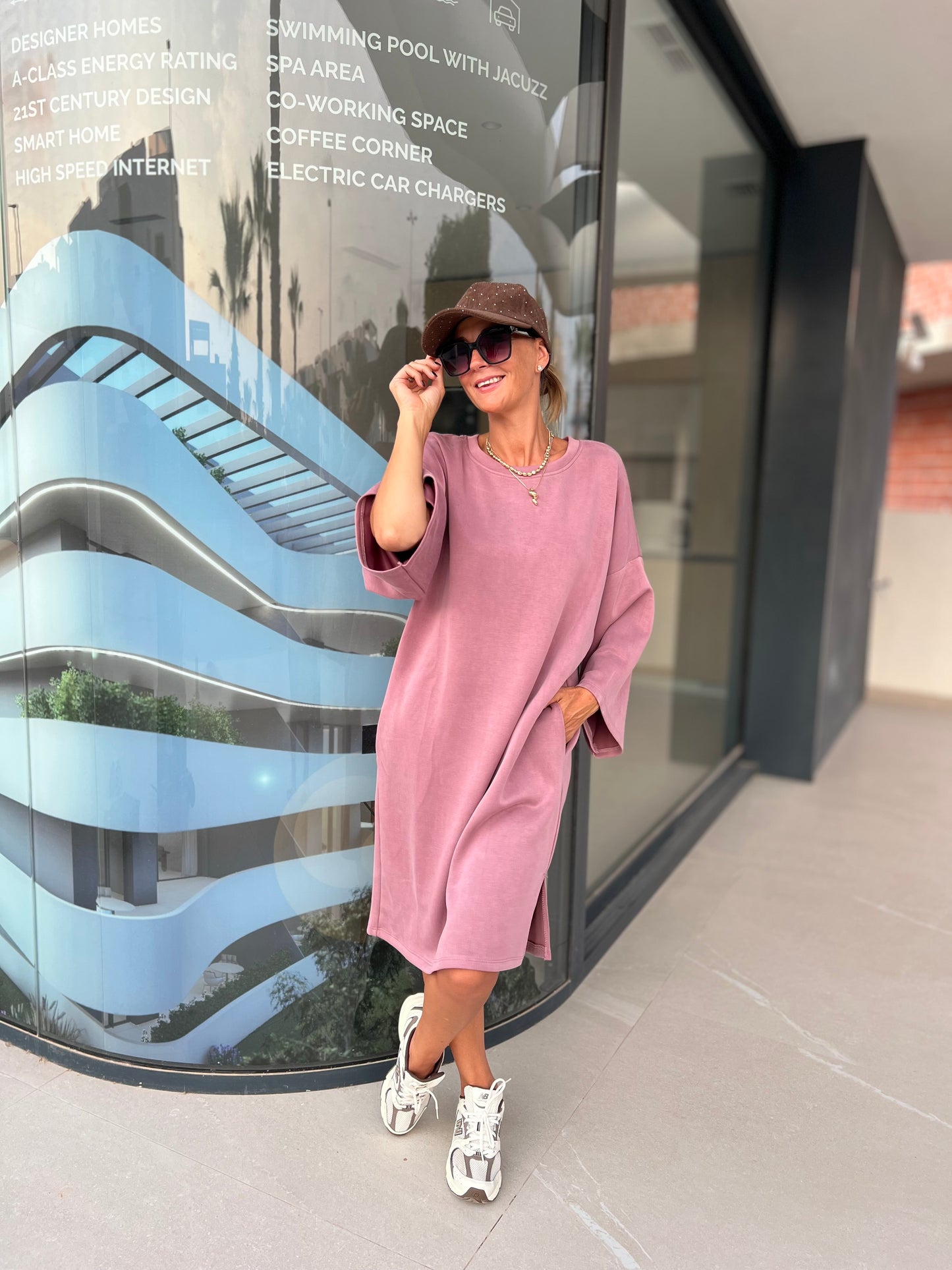 URBAN SOFTY DRESS OLD PINK