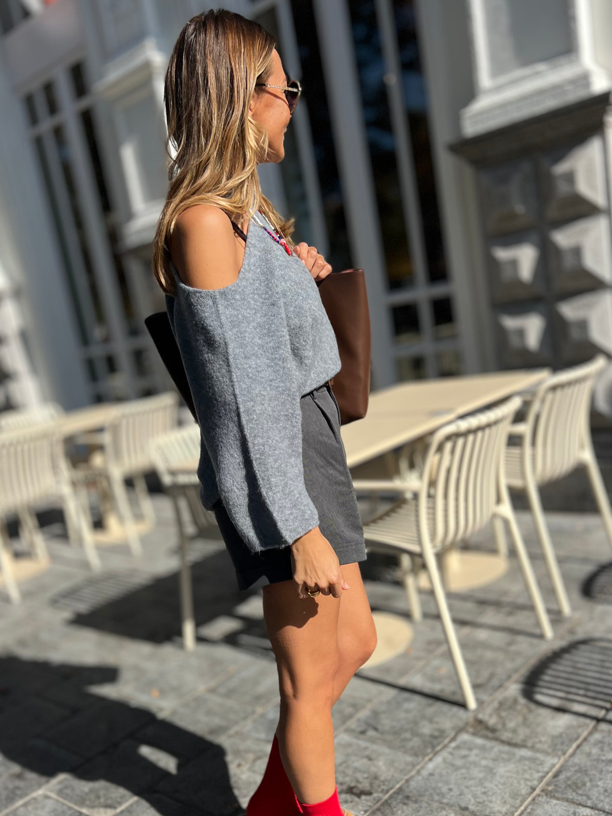 ELENA TOP GREY
