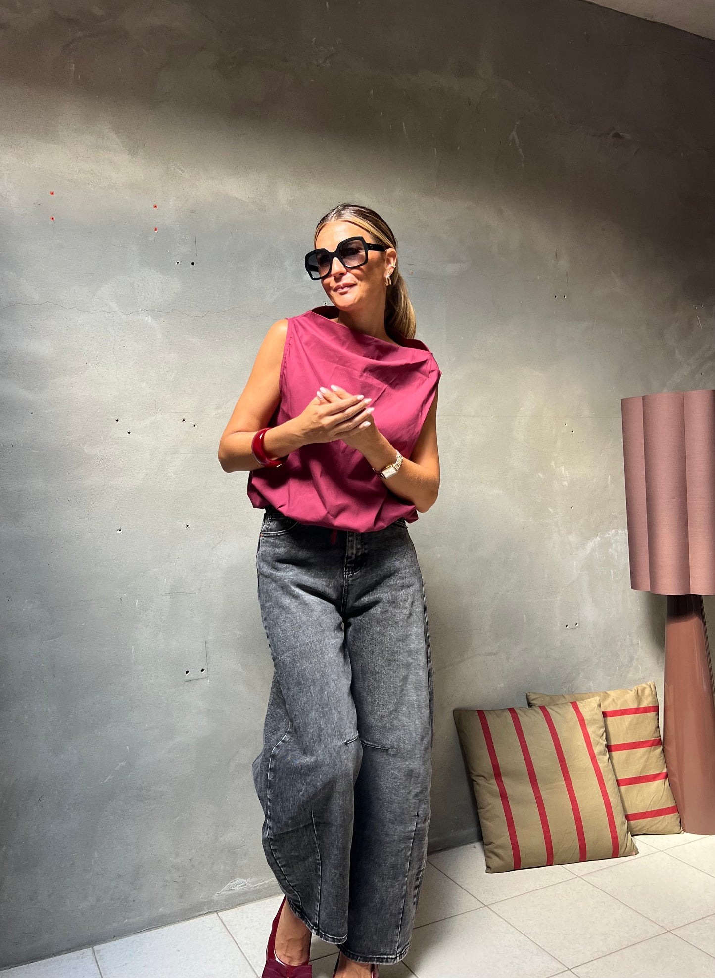 BARREL JEANS MISA GREY