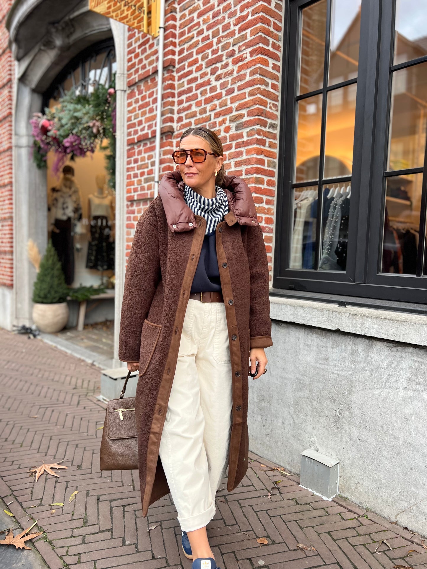 BARREL PANTS VELOURS WHITE