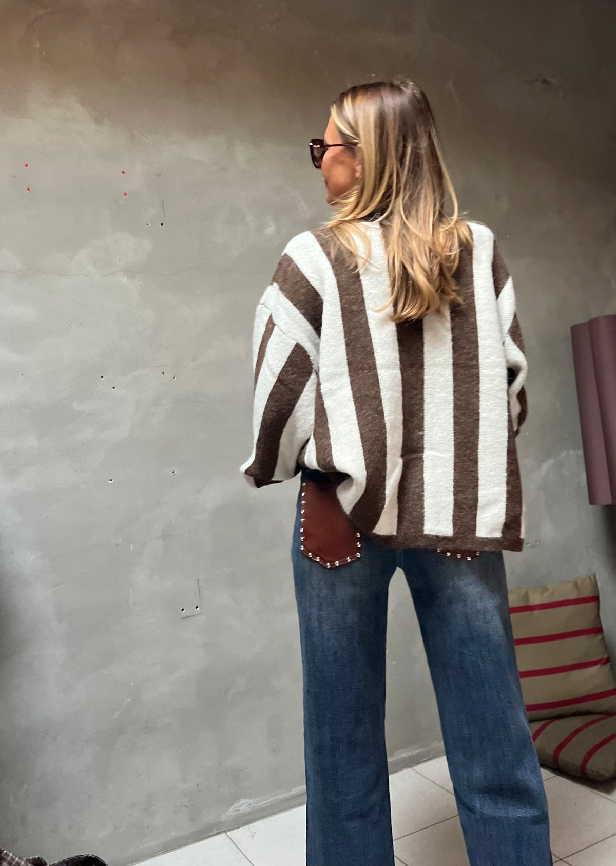BROWN BLOOM CARDIGAN