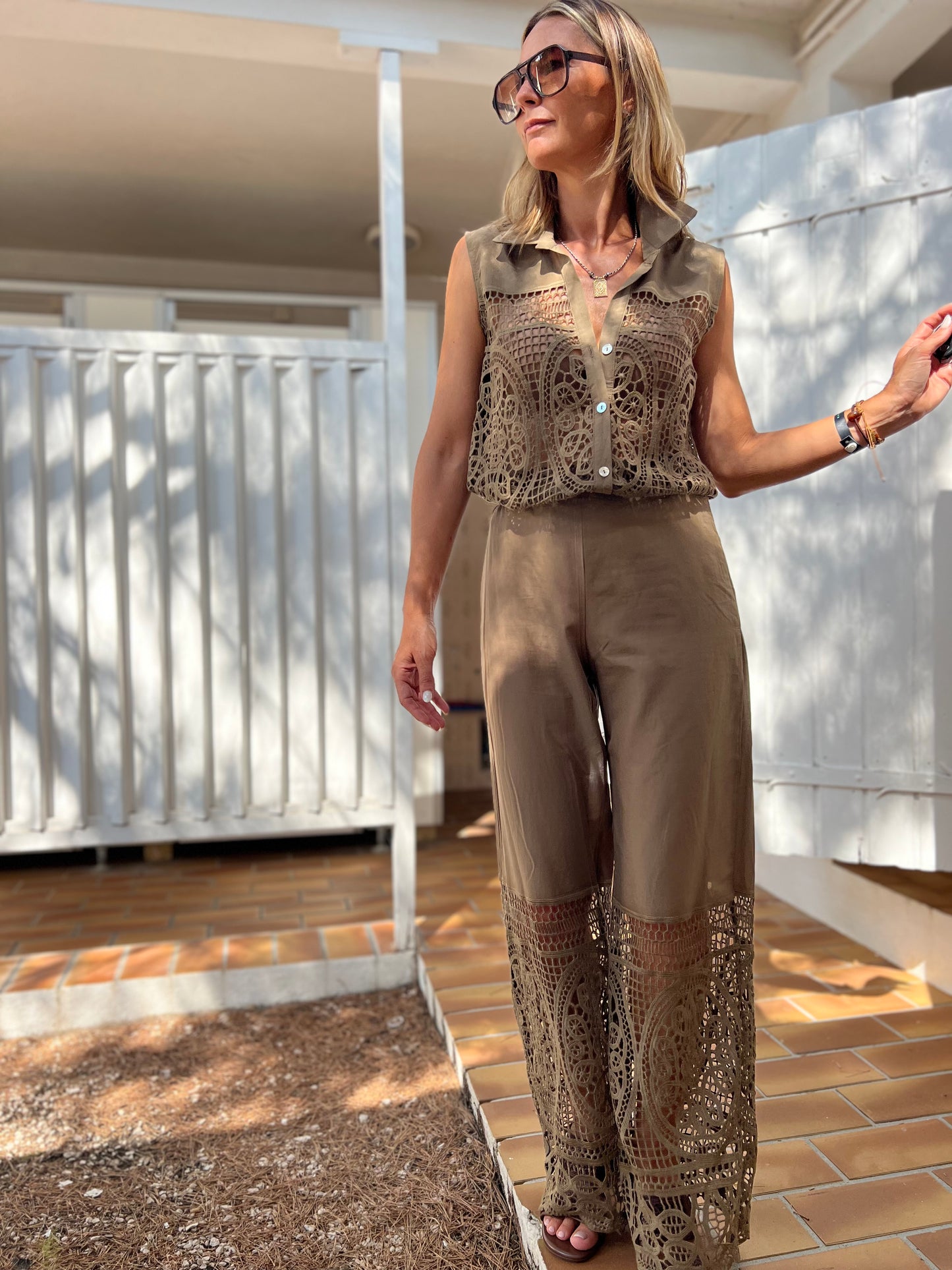 MYNNA CROCHET PANTS