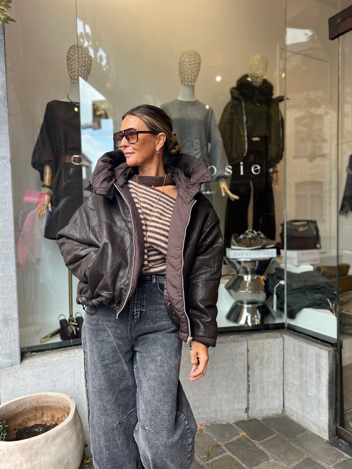 JONAH PUFFER JACKET BROWN