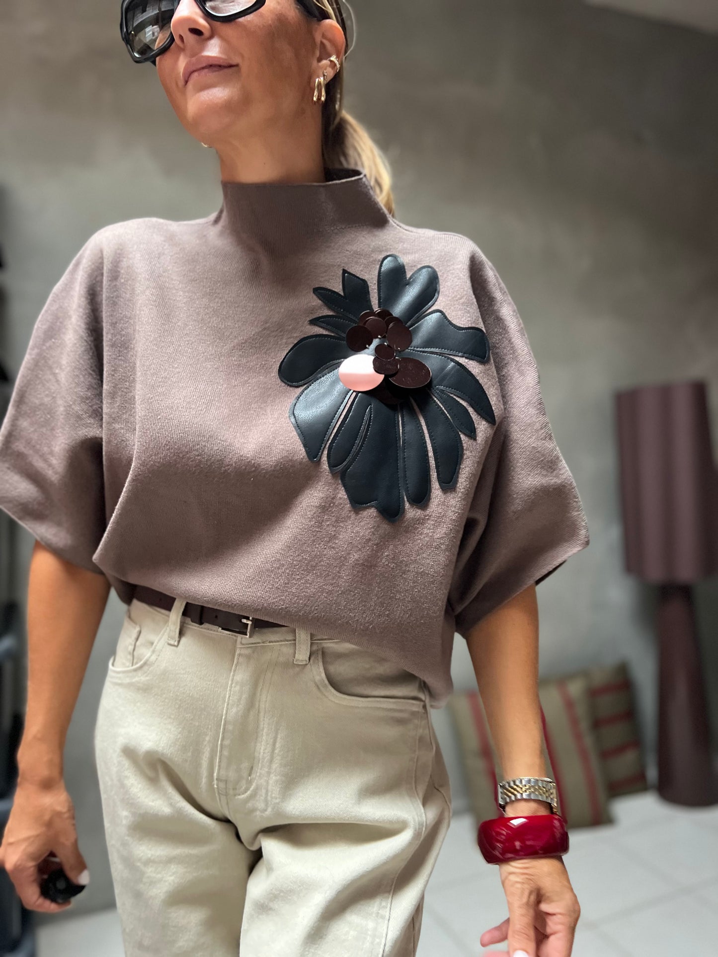 FLEUR ECLAT TOP MOKKA