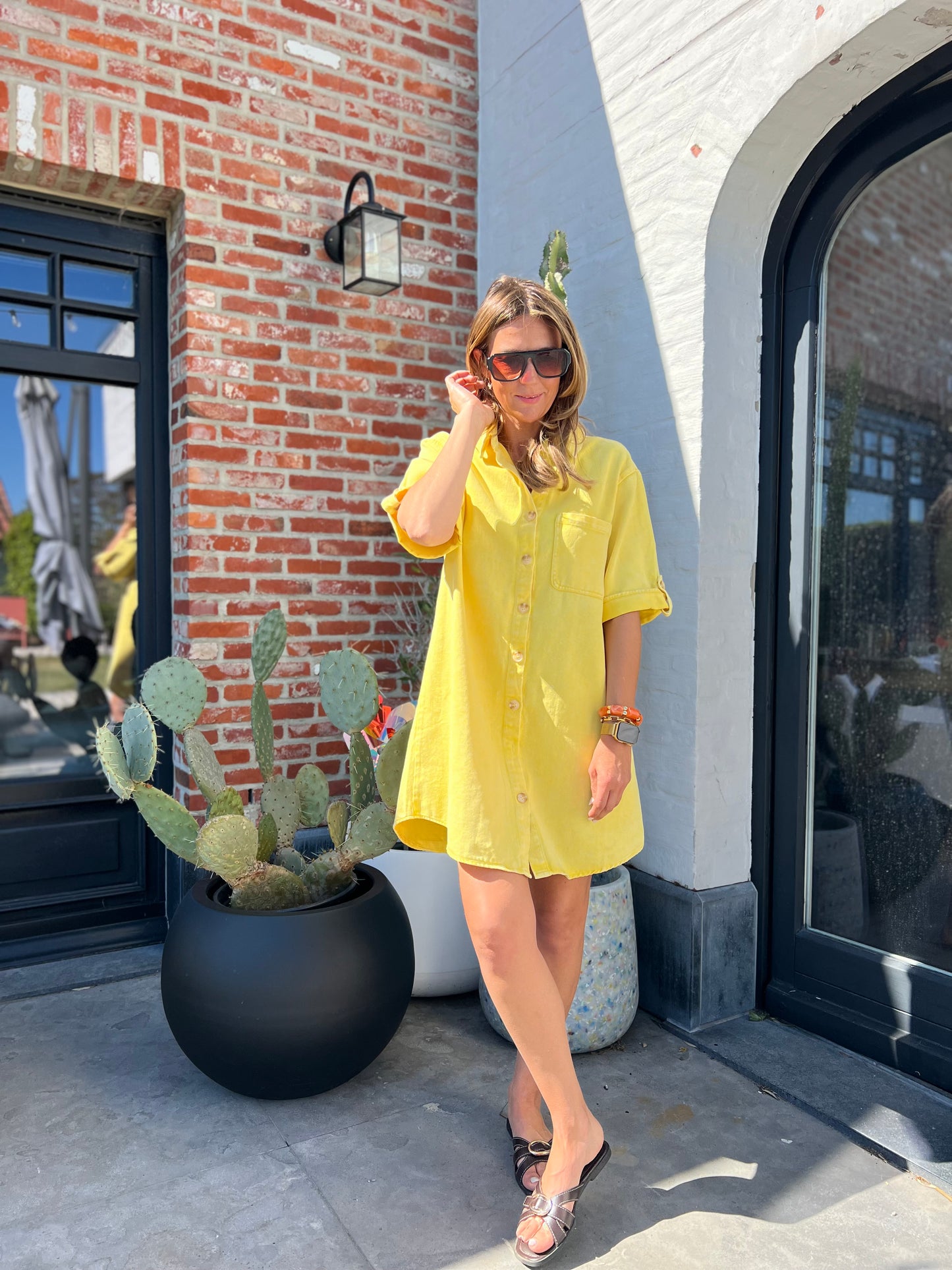 HANNIE JEANSDRESS YELLOW