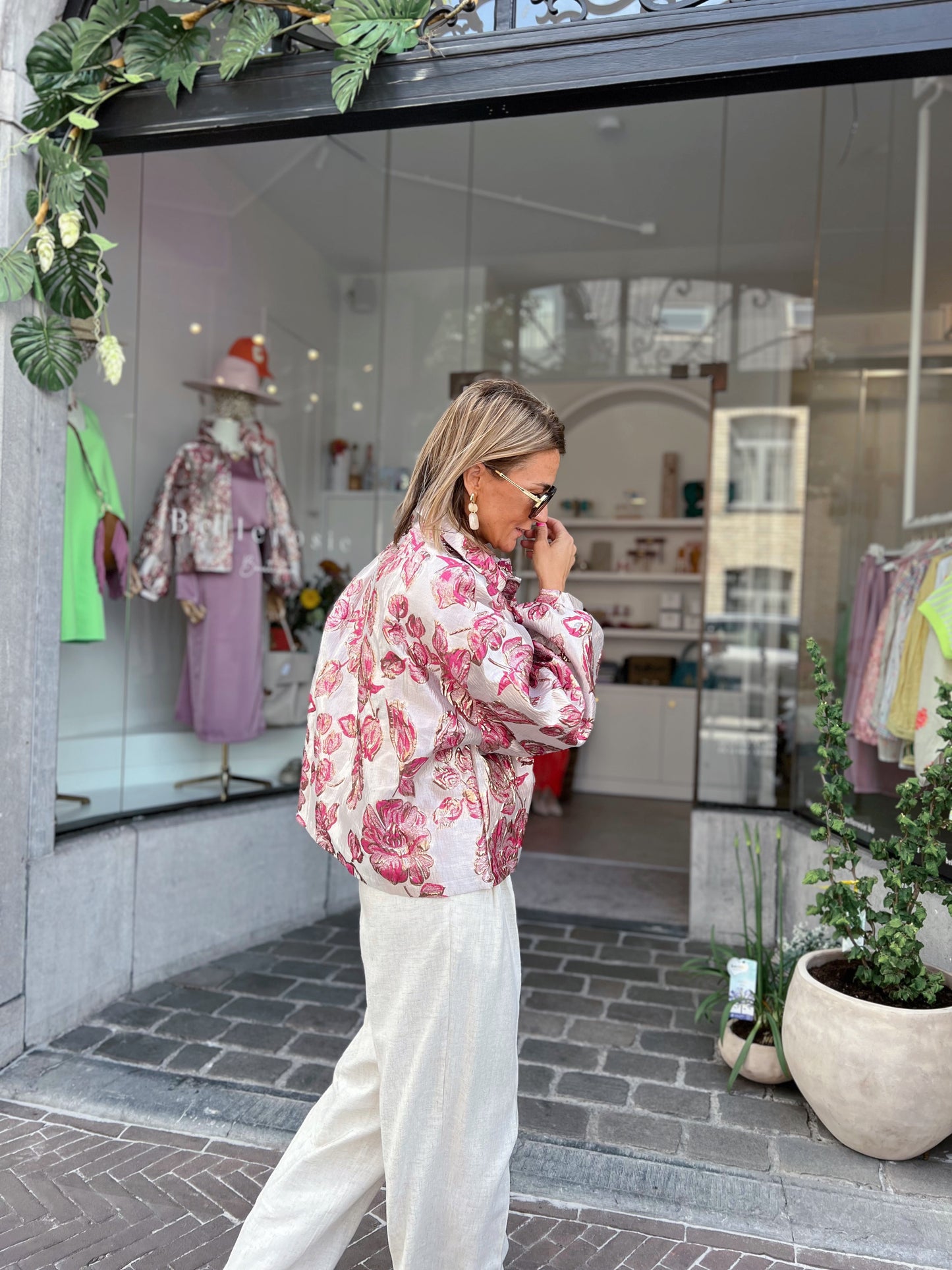 FLORAL PINK JACKET