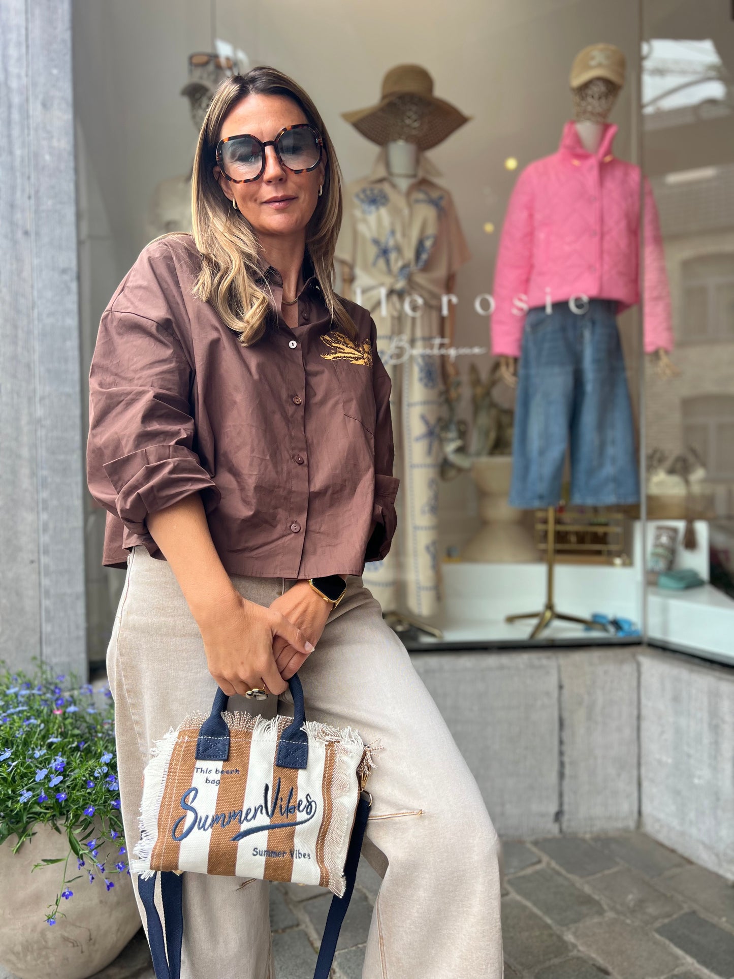VITA BROWN BLOUSE