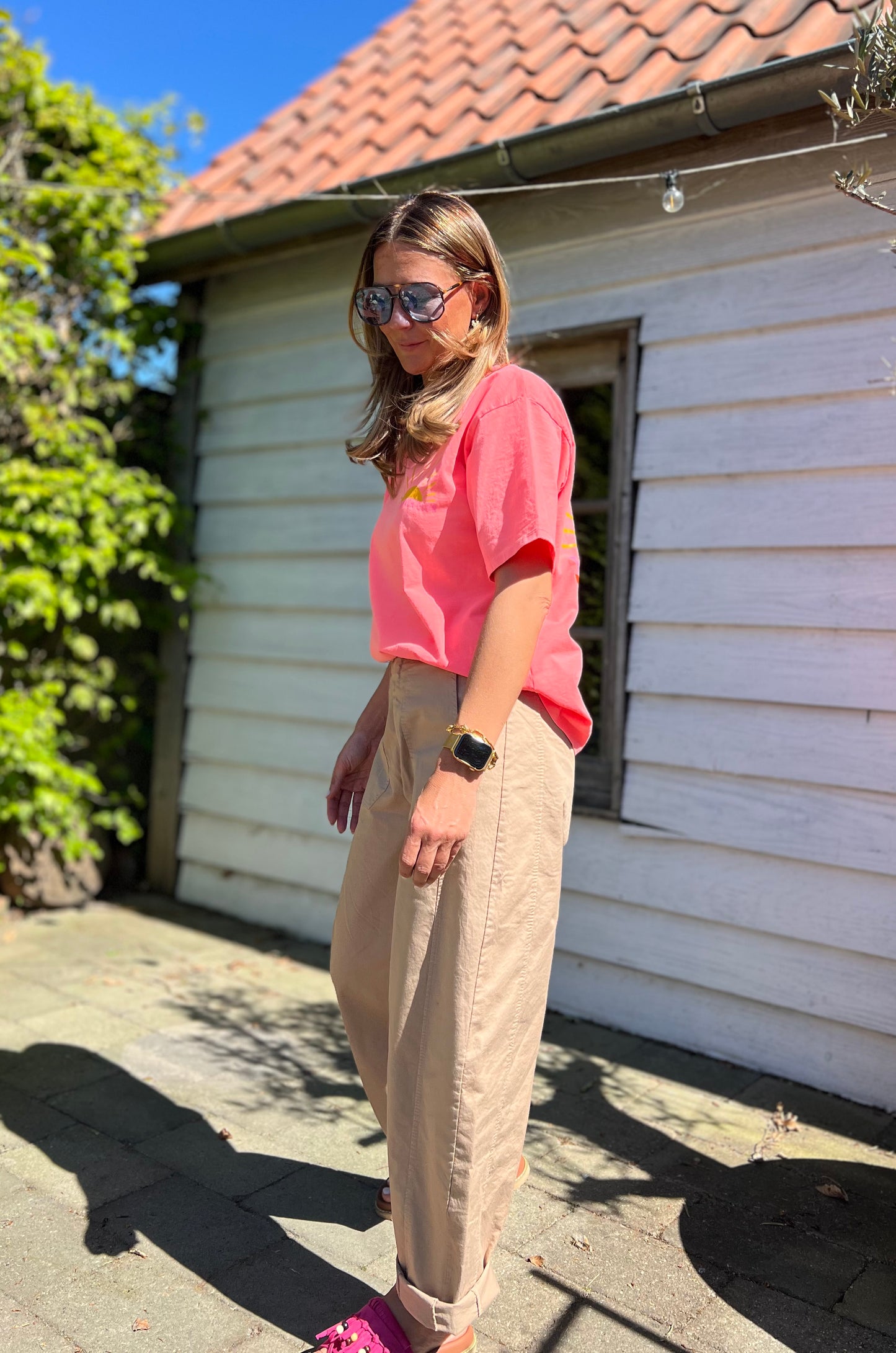 BEACH CLUB T-SHIRT CORAL