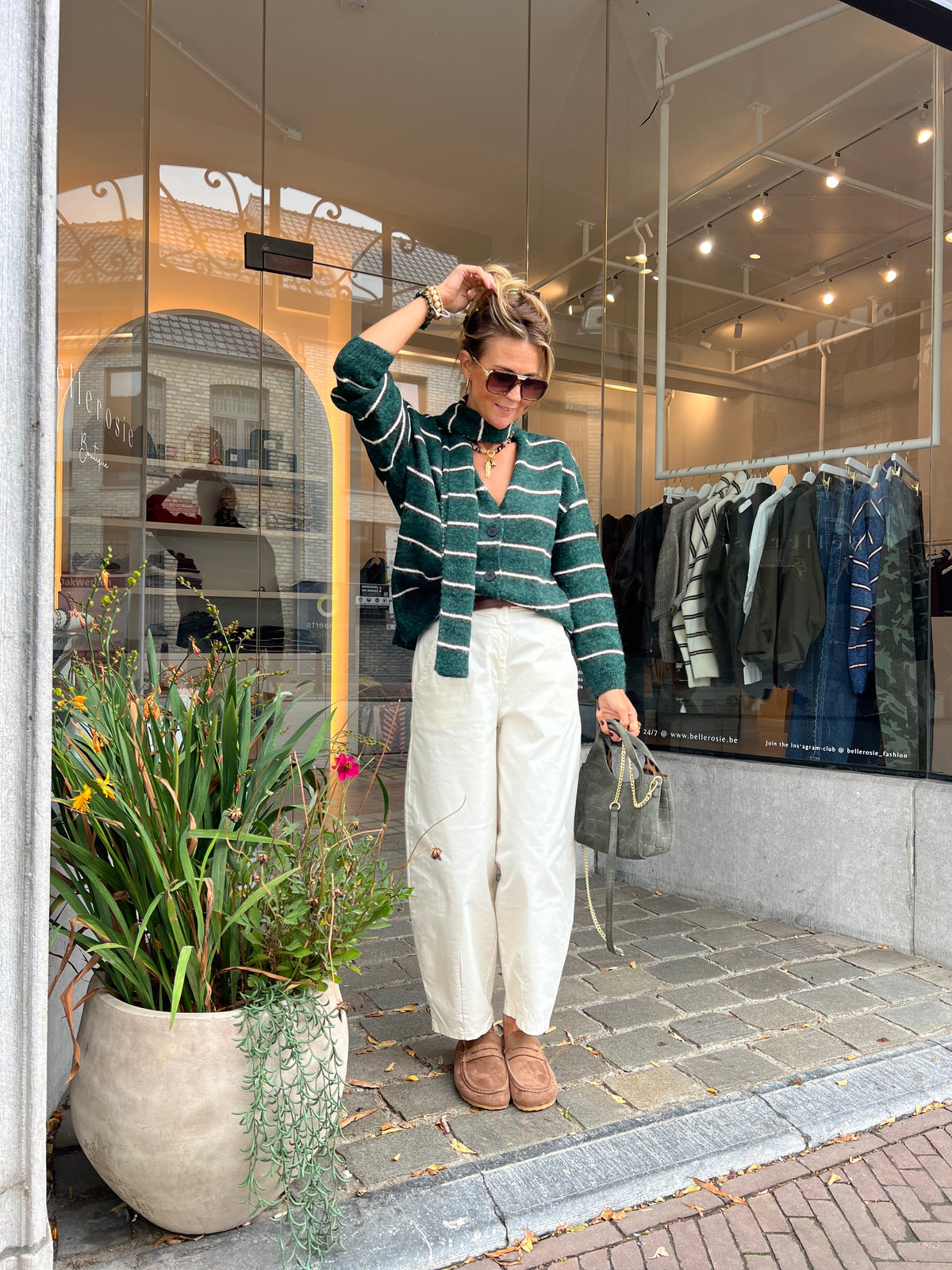 MALIA CARDIGAN & SCARF GREEN
