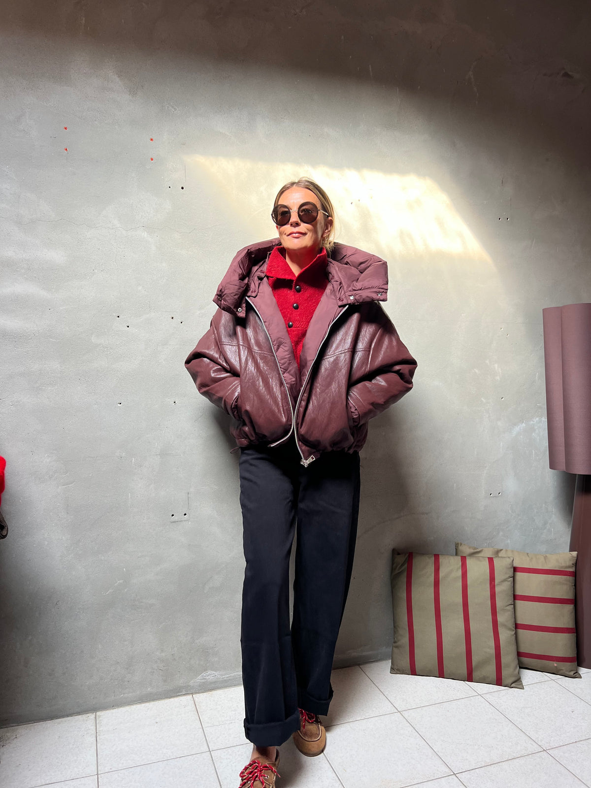JONAH PUFFER JACKET BURGUNDY