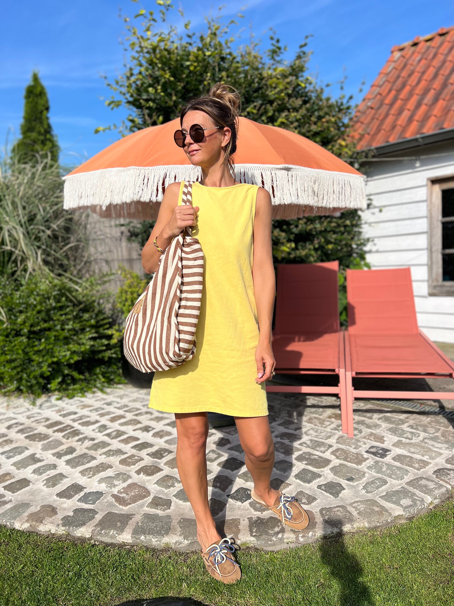JESS DENIM DRESS YELLOW