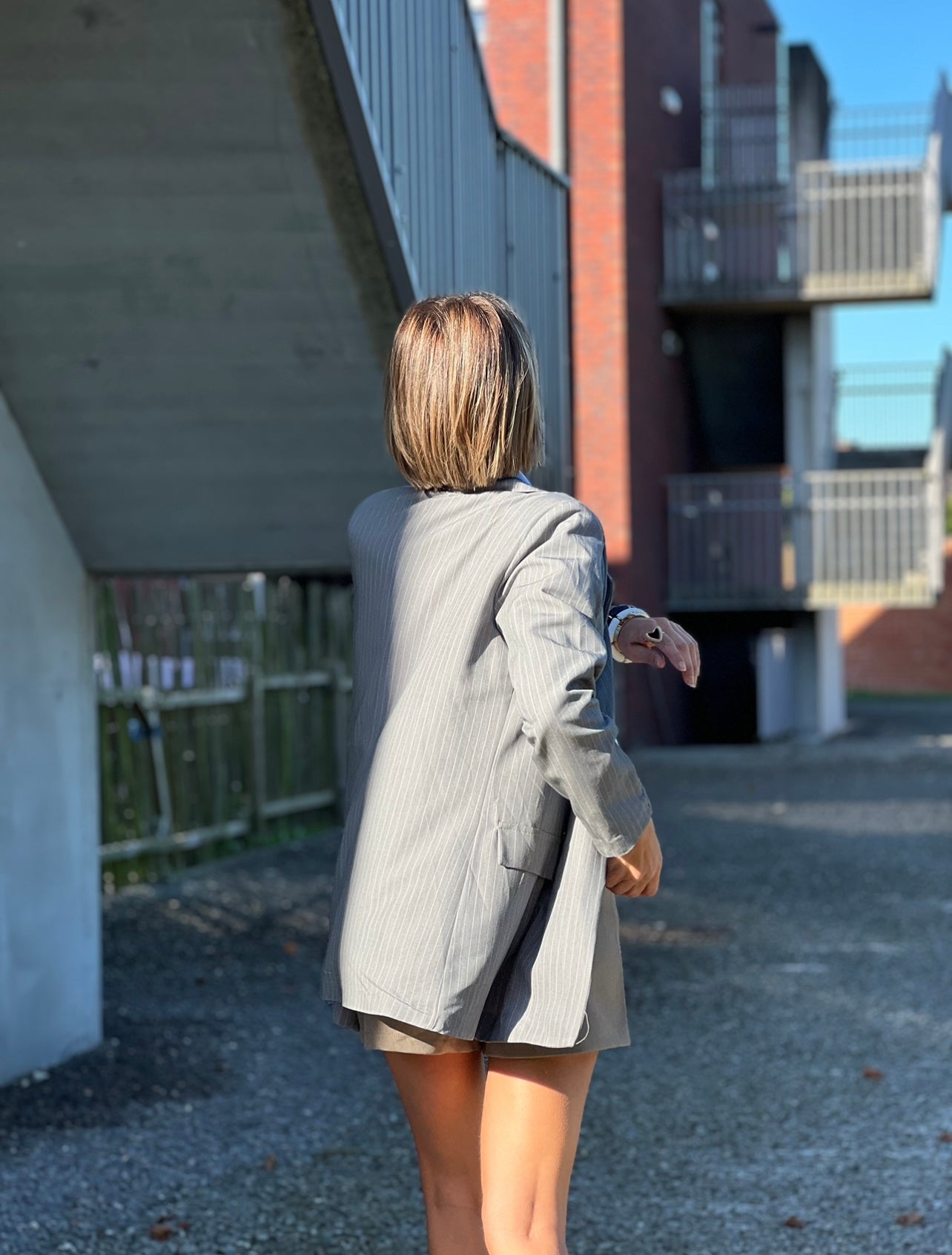 BLAZER GREY STRIPED