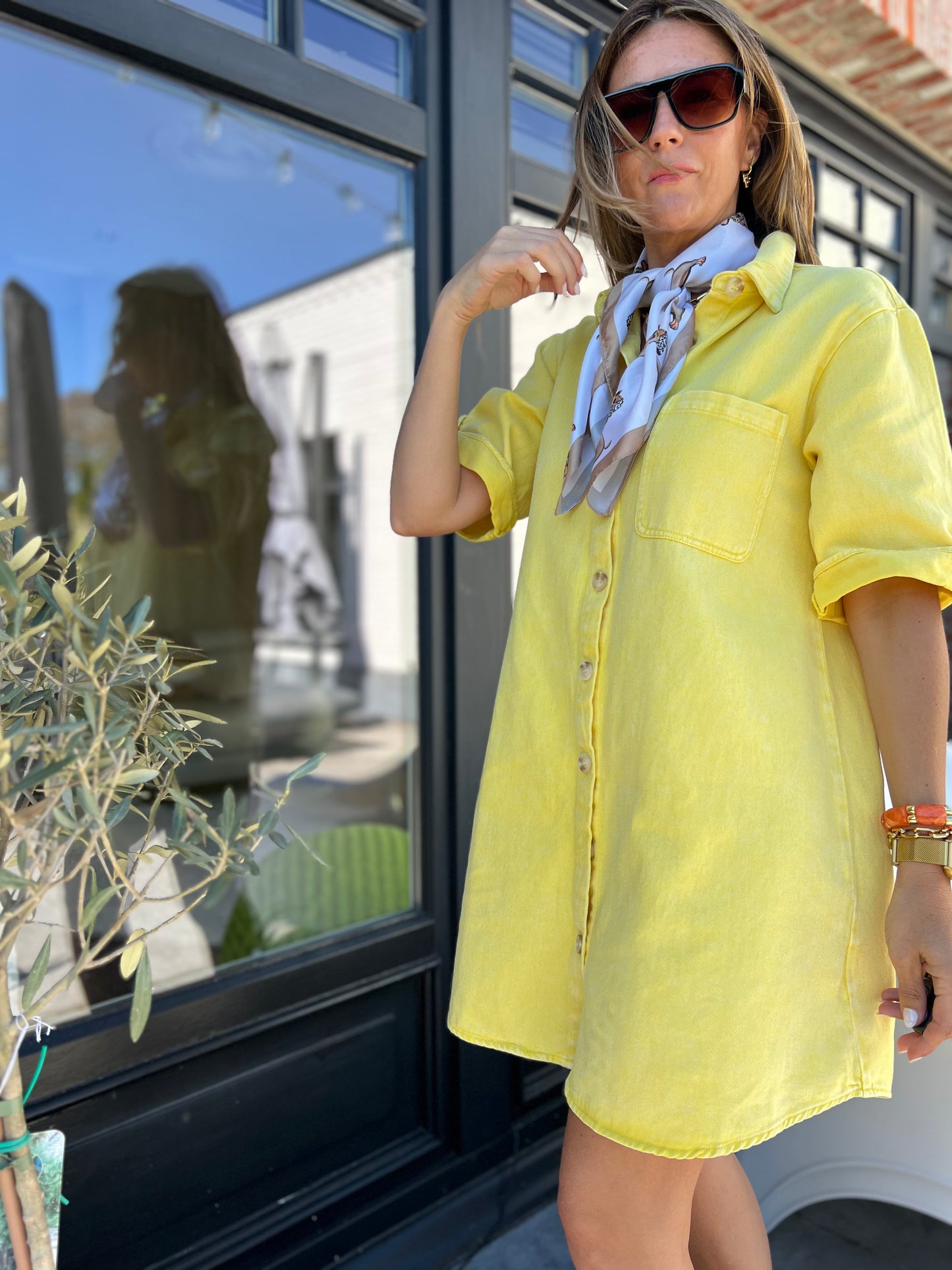 HANNIE JEANSDRESS YELLOW