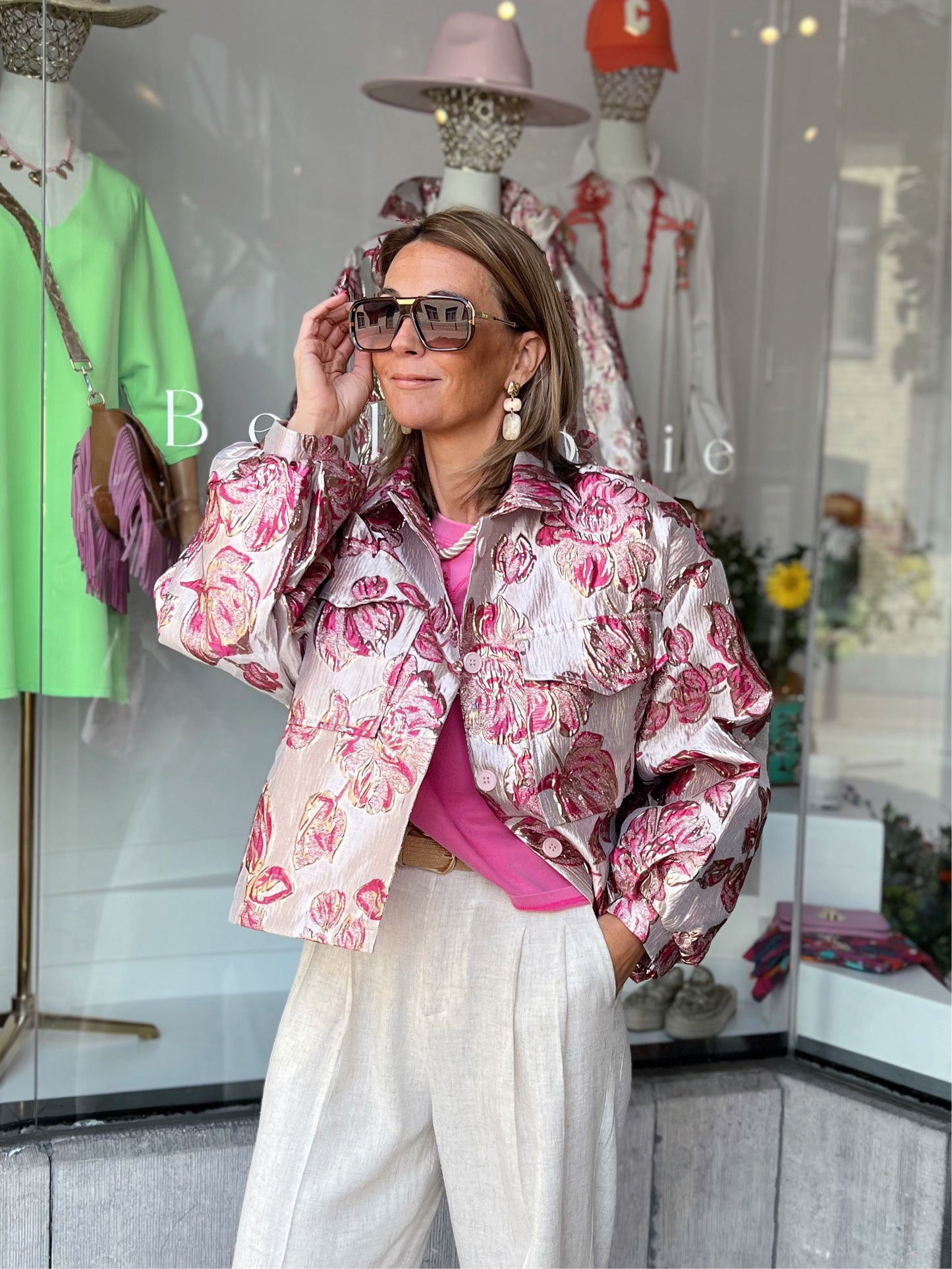 FLORAL PINK JACKET