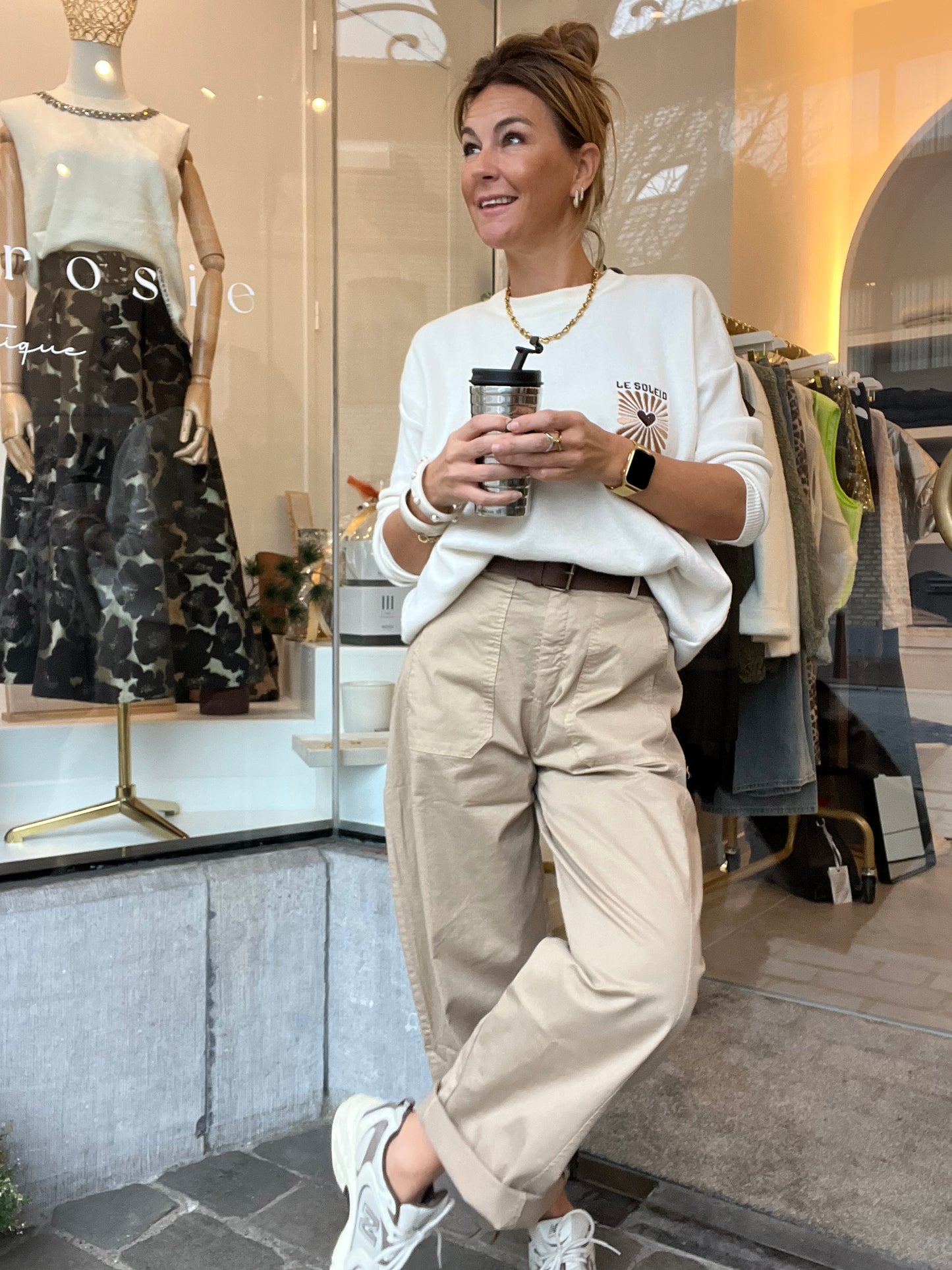 BARREL PANTS SOFT CAMEL