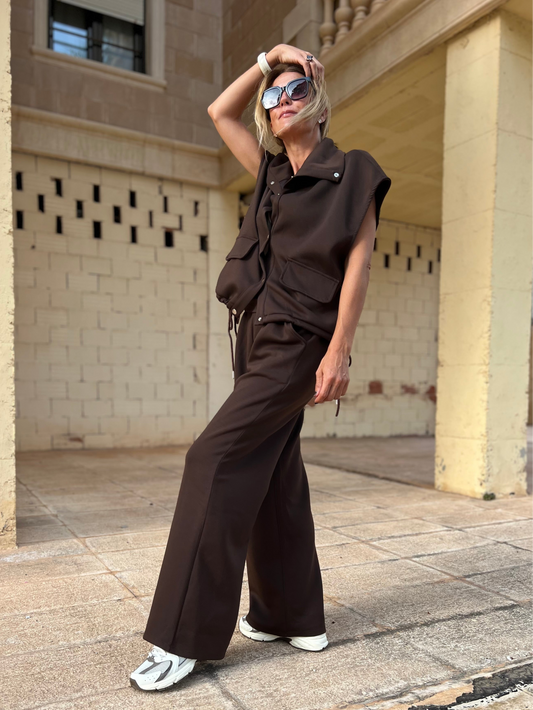 NELLY GILET BROWN