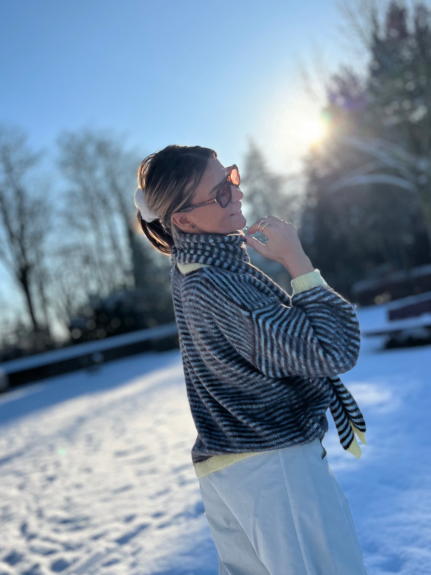 MOIJA PULL & SJAAL bruin/blauw