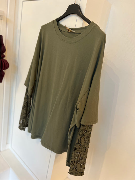 LACE SHIRT GREEN