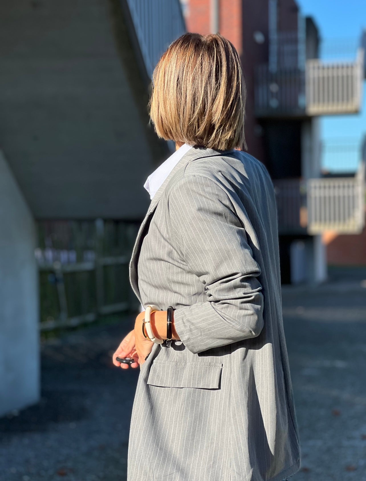 BLAZER GREY STRIPED