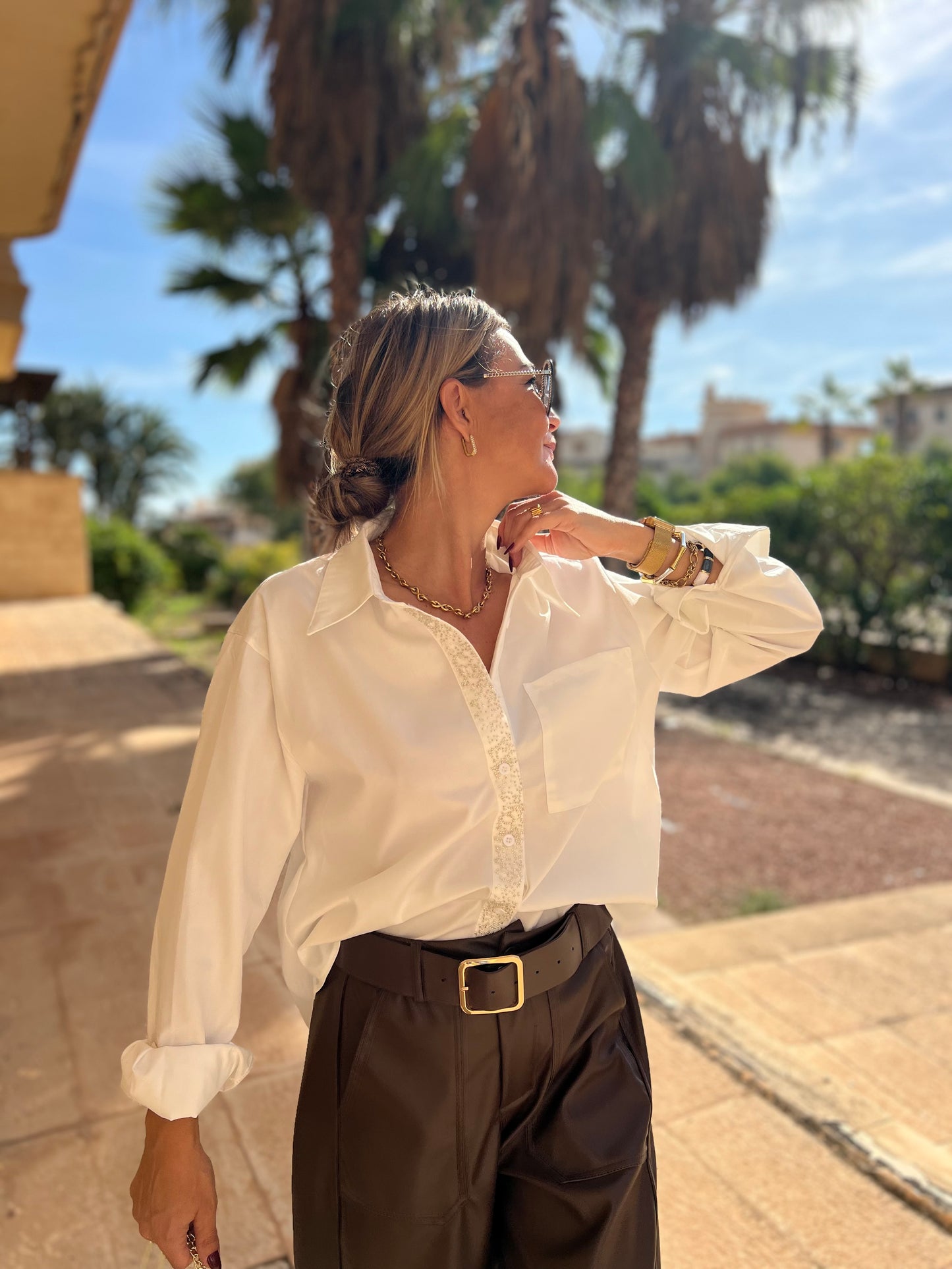 CLEARLY BLOUSE STRASS