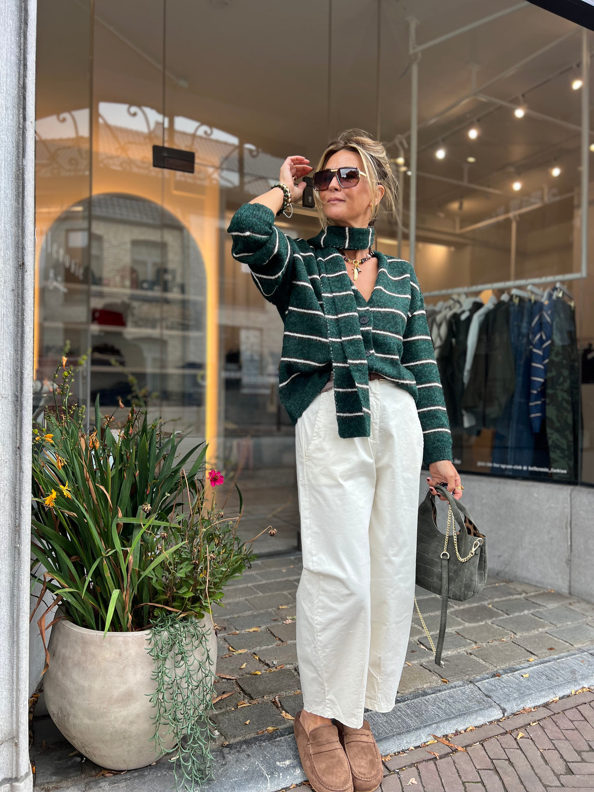 MALIA CARDIGAN & SCARF GREEN