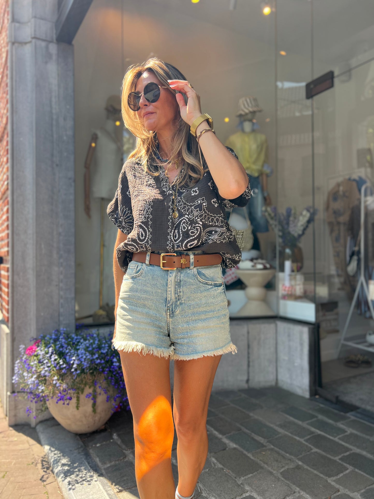 BANDANA SHIRT BROWN