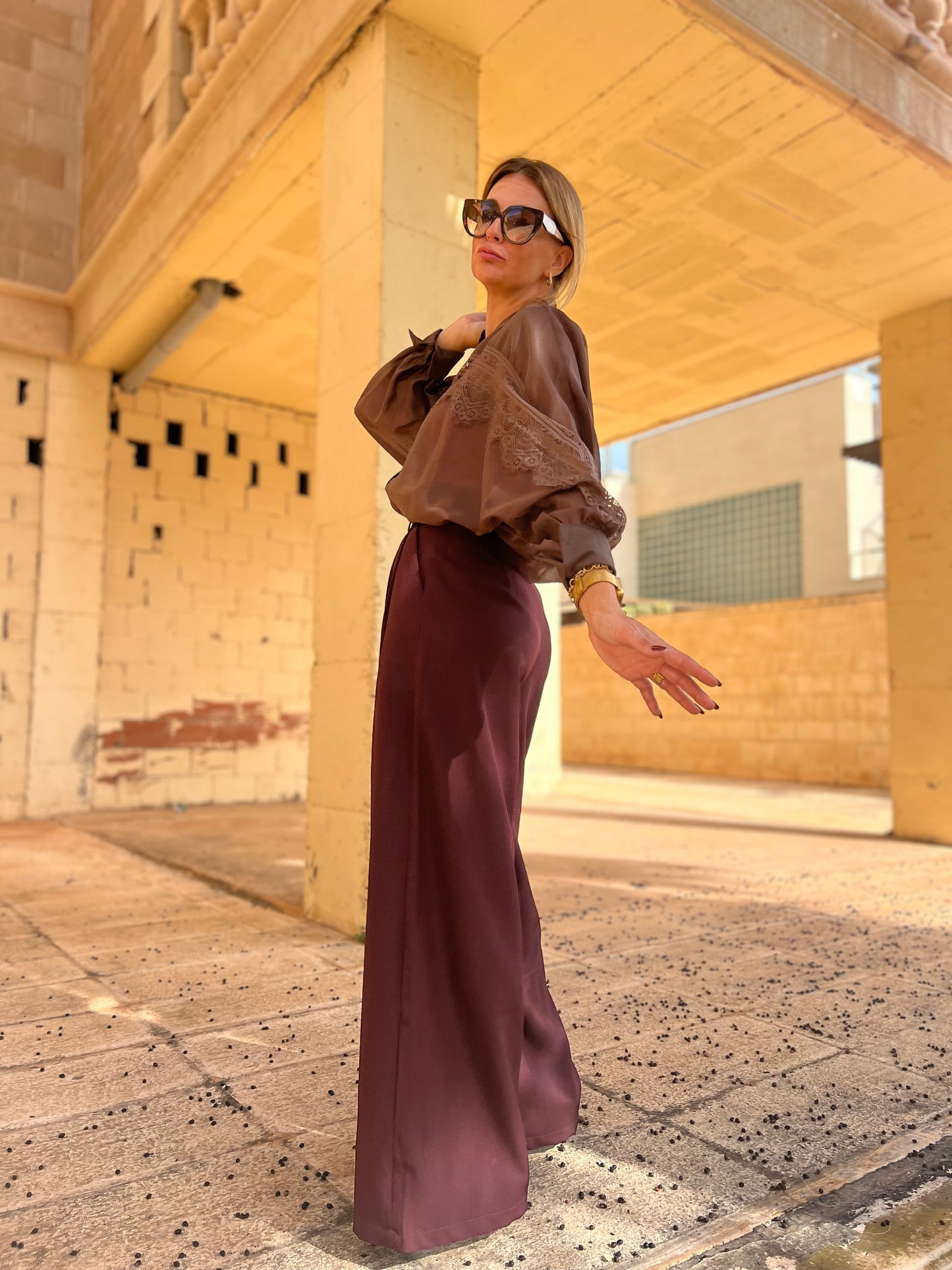 BRUME BLOUSE CHOCOLATE