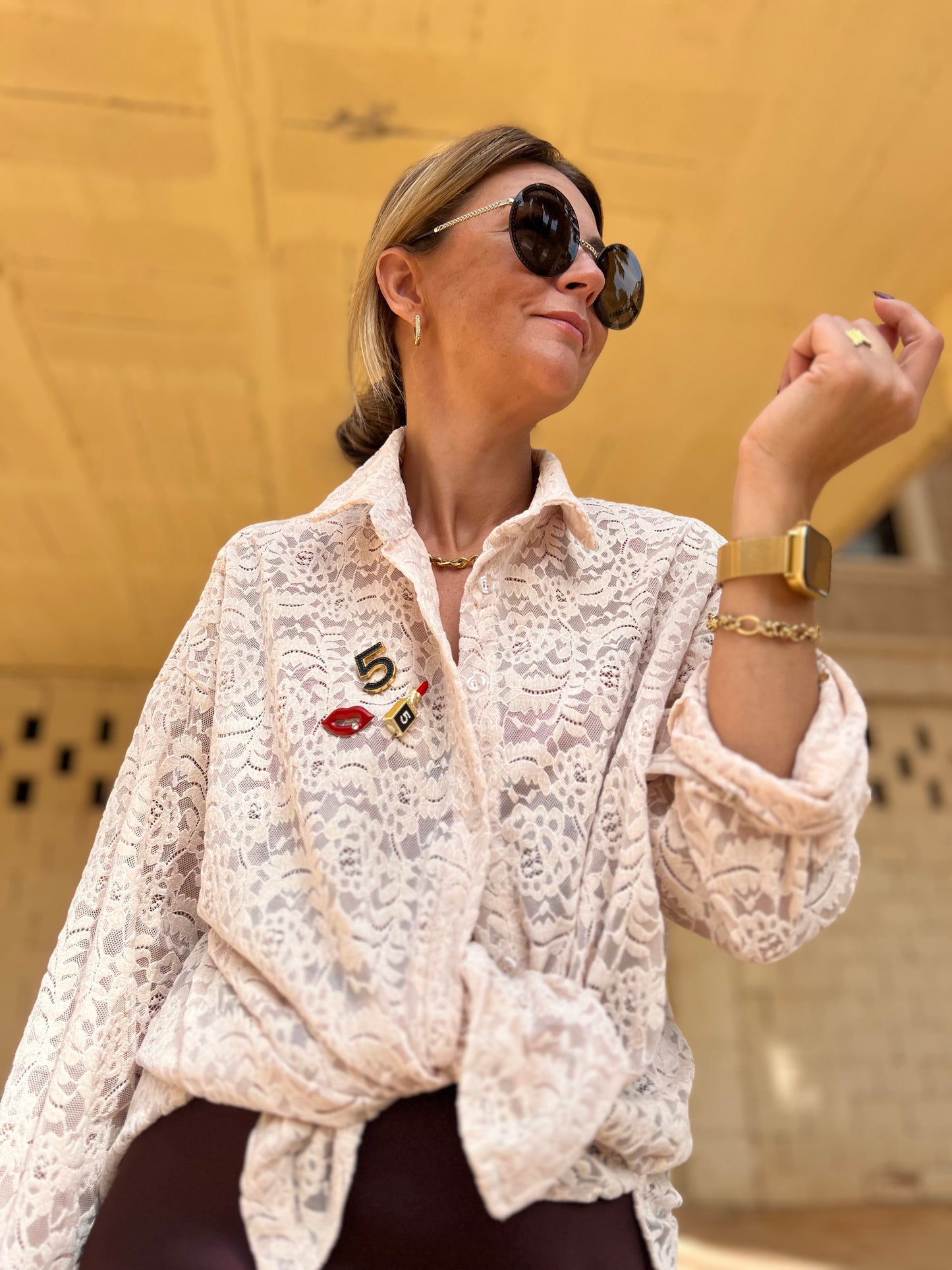 ESDA LACE BLOUSE CREAM