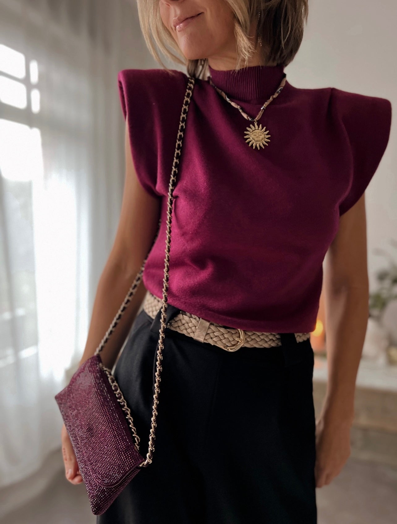 INSPIRED CLUTCH BURGUNDY