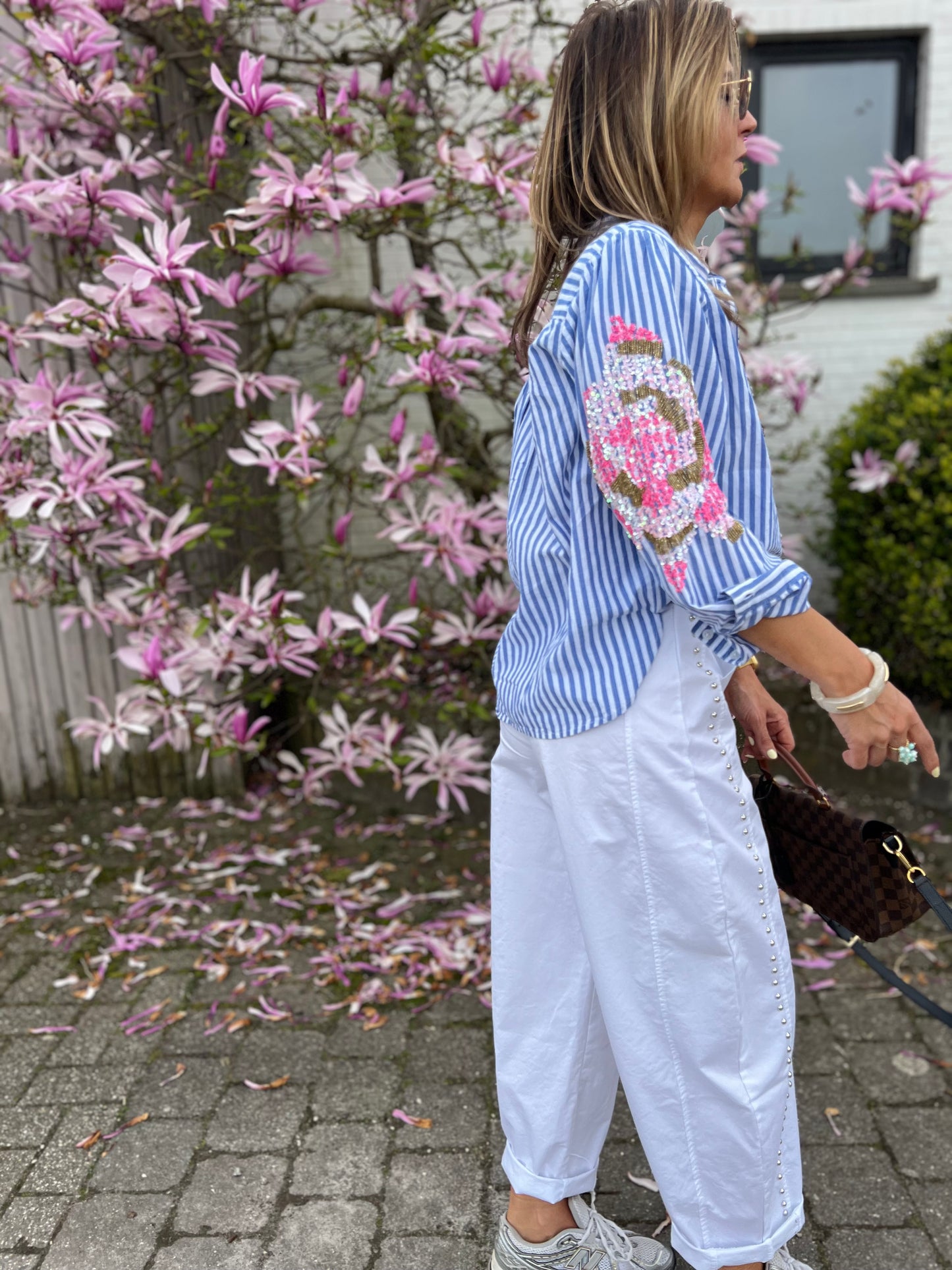 STUDS BARREL PANTS
