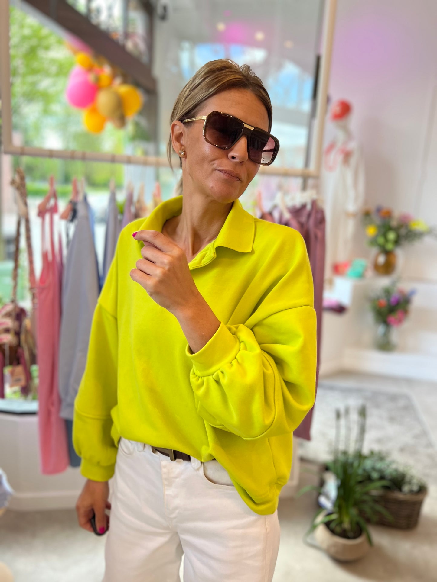 POLO SWEATER LIME