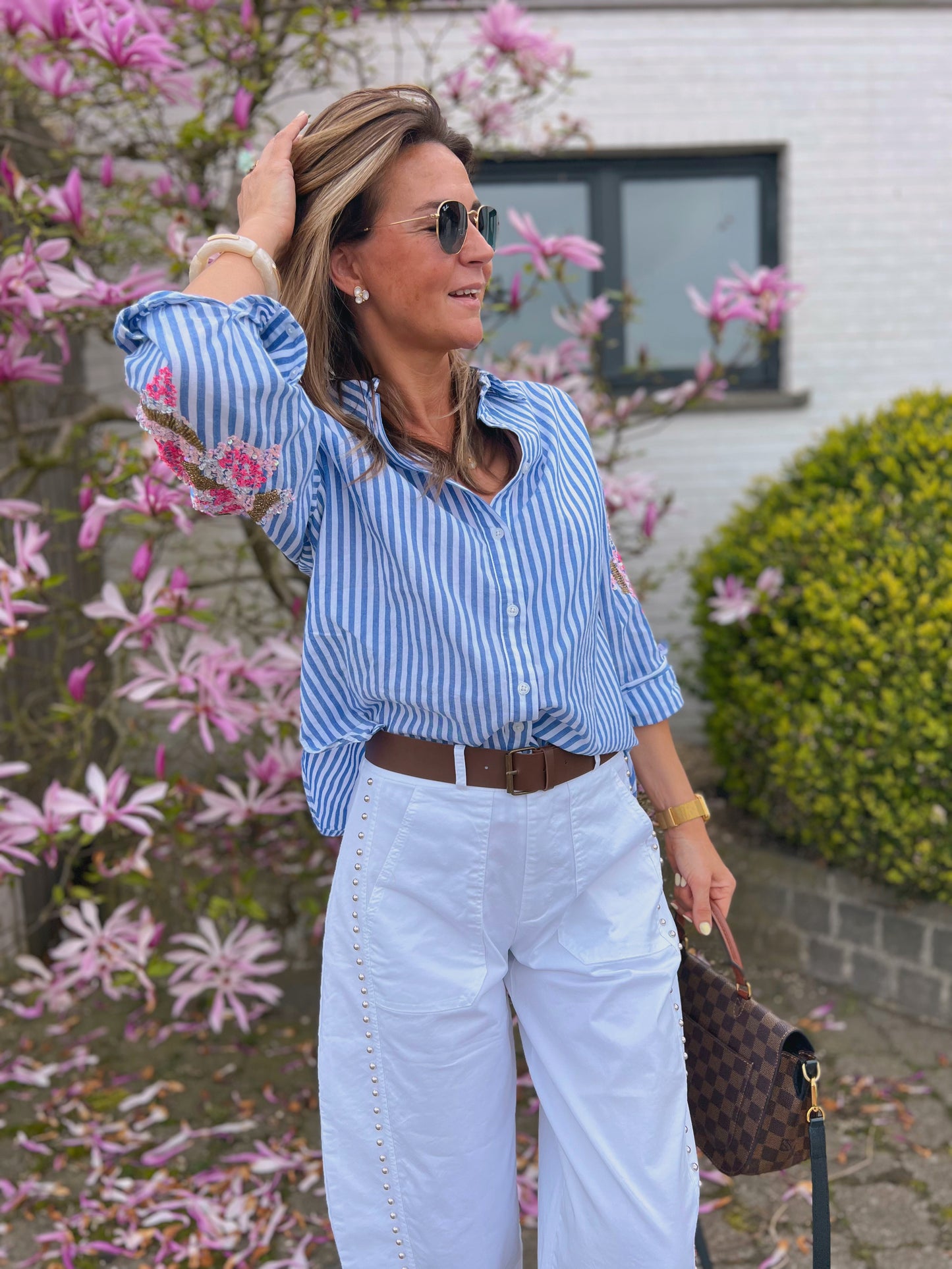 STRIPES & SEQUINS BLOUSE