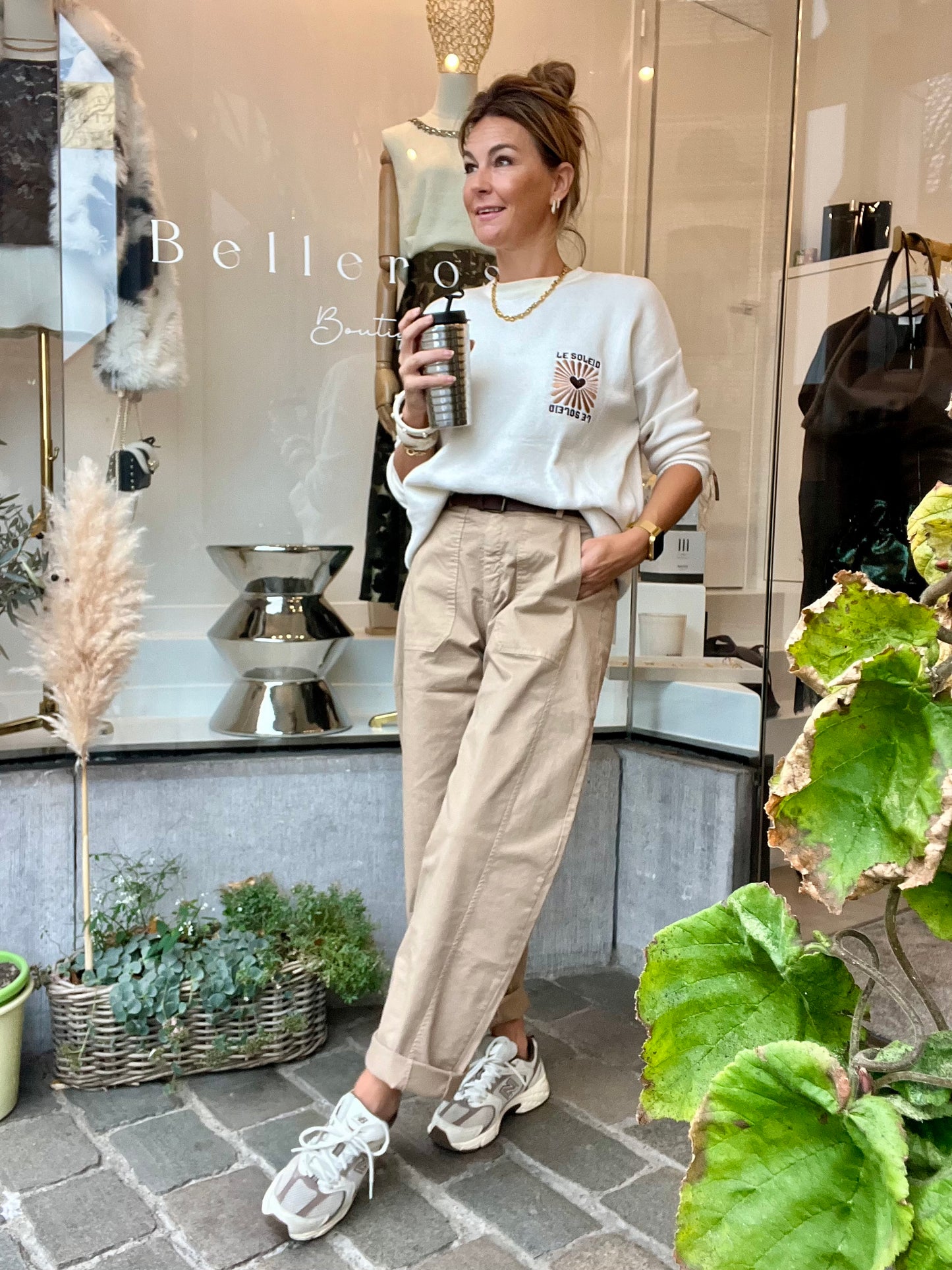 BARREL PANTS SOFT CAMEL