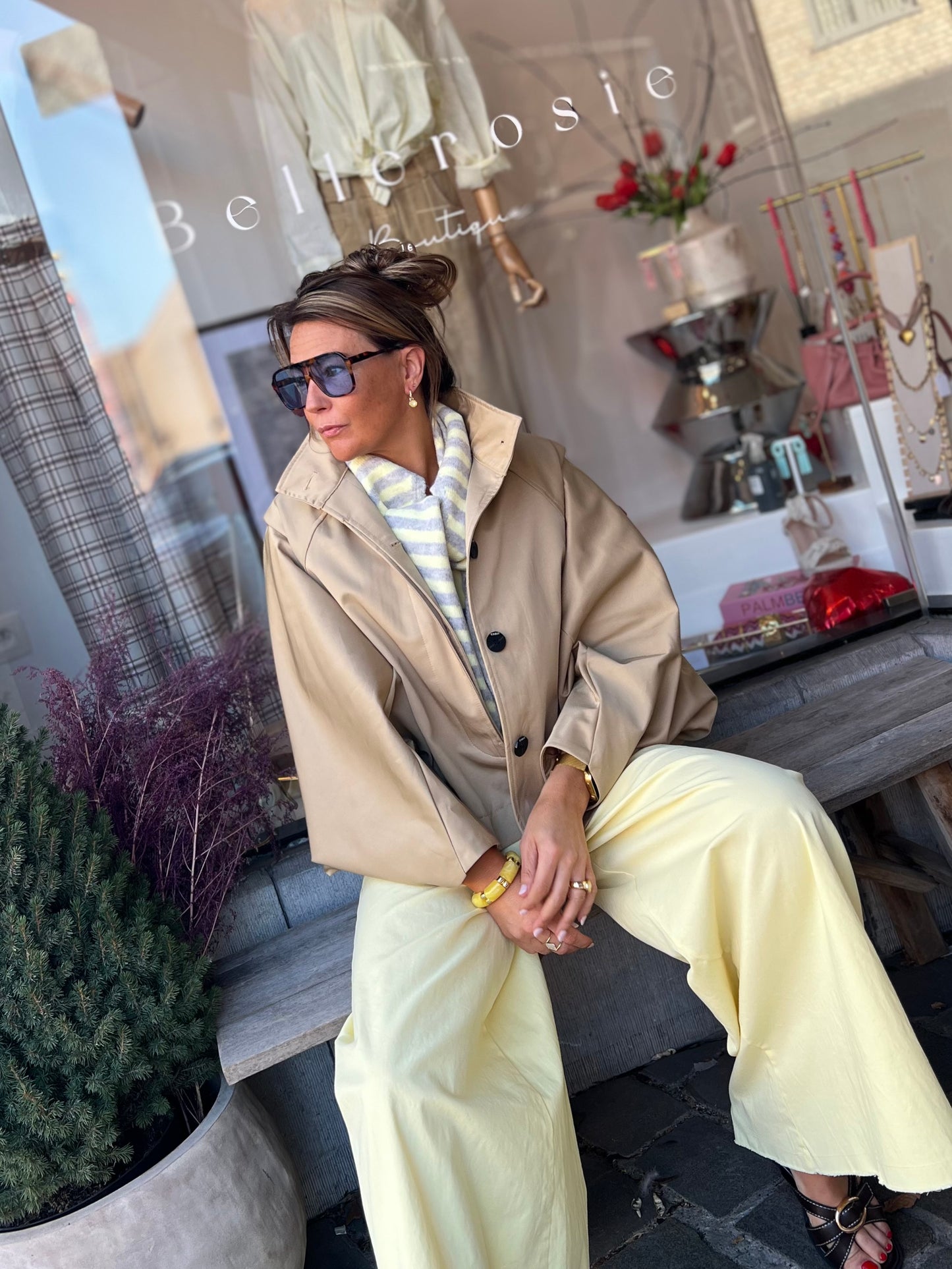 WIDE LEG PANTS YELLOW