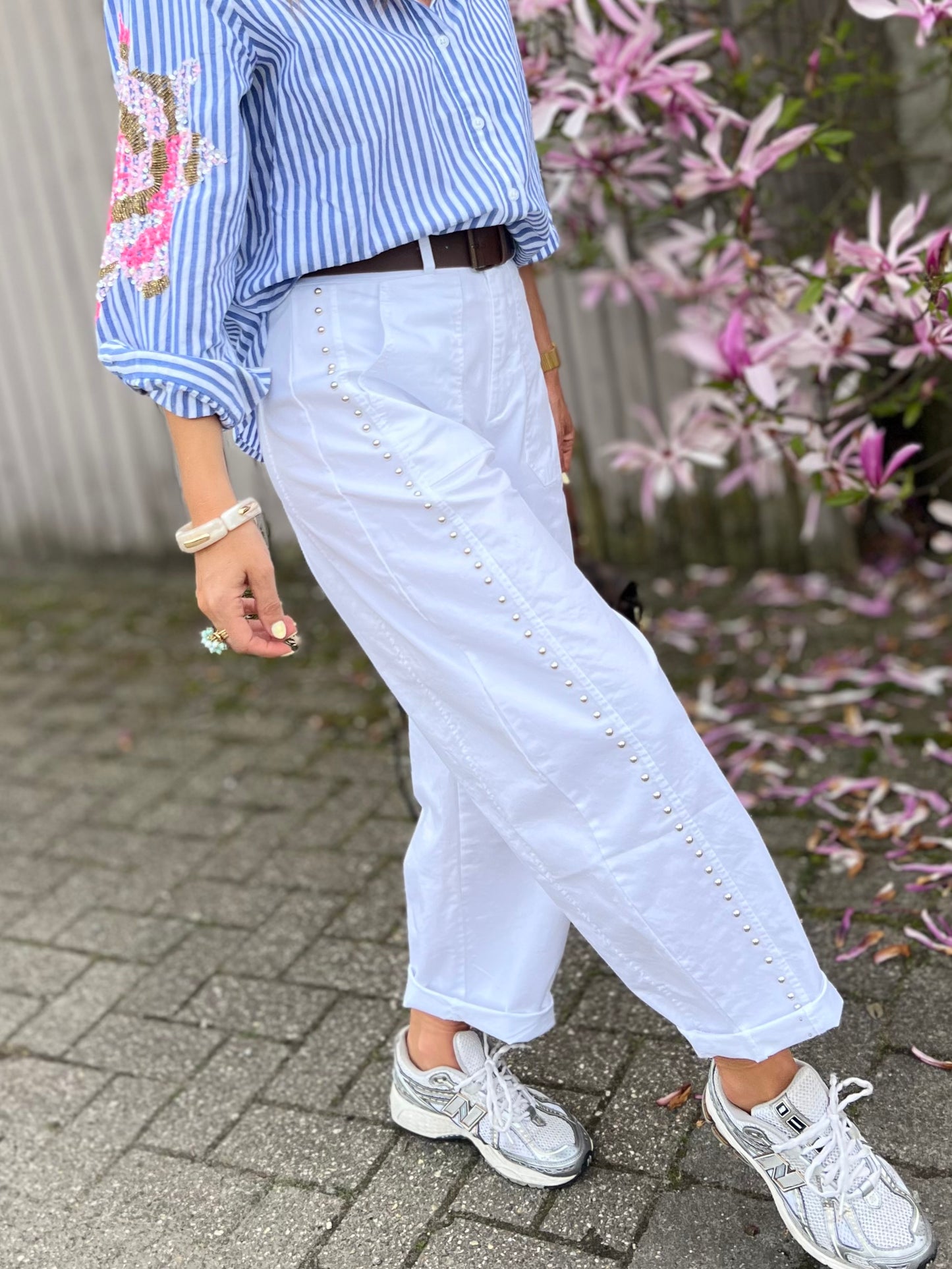 STUDS BARREL PANTS