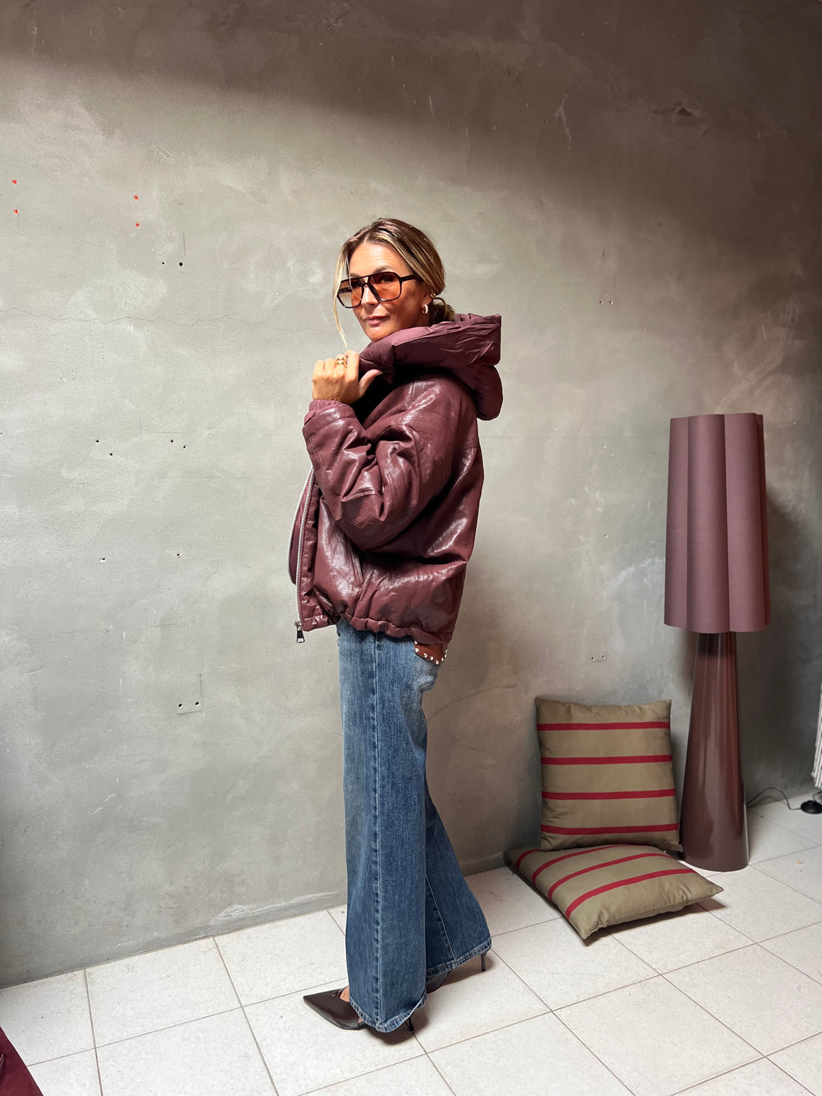 JONAH PUFFER JACKET BURGUNDY