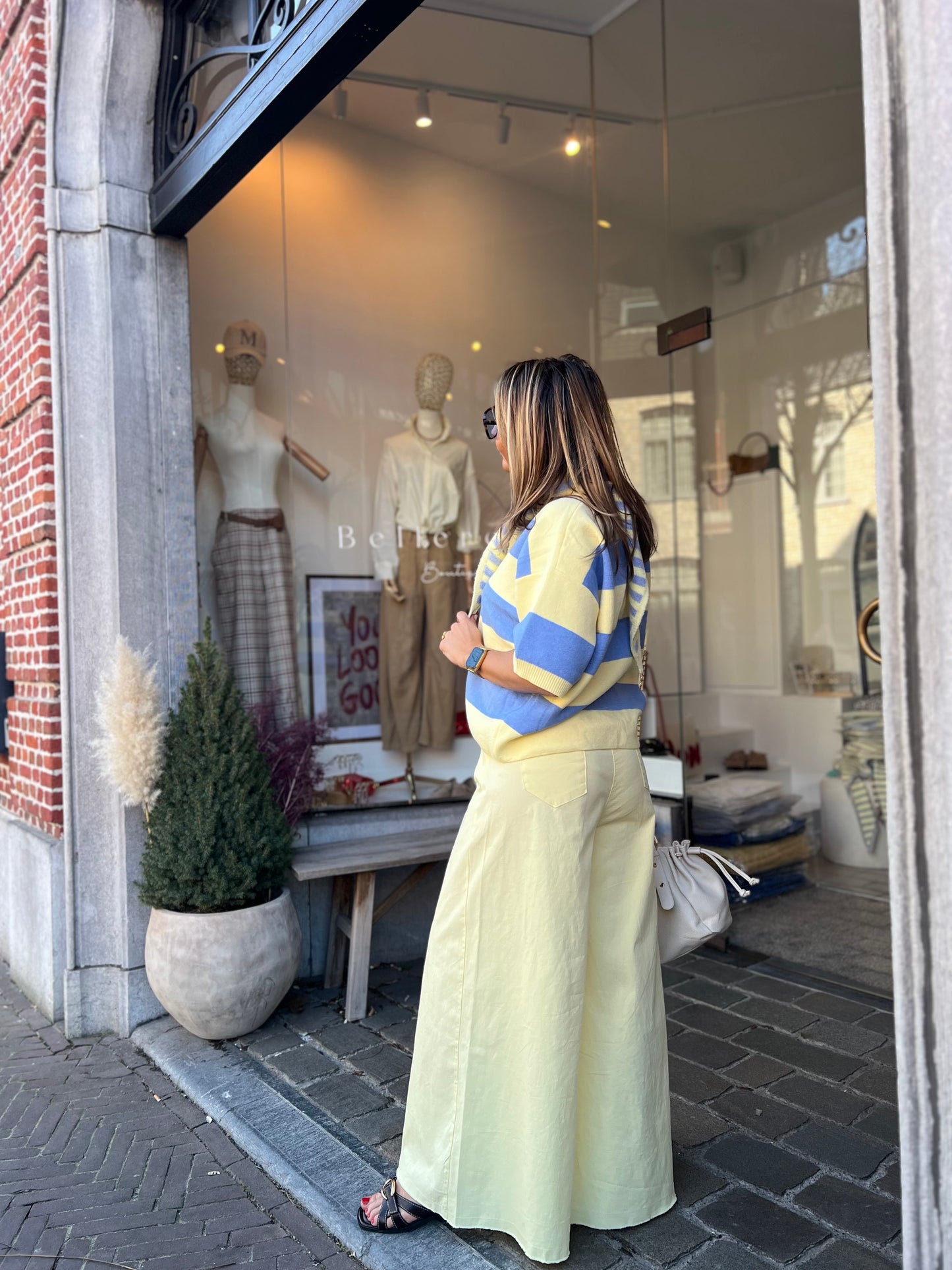 WIDE LEG PANTS YELLOW