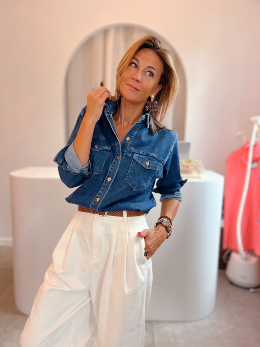 DENIM BLOUSE