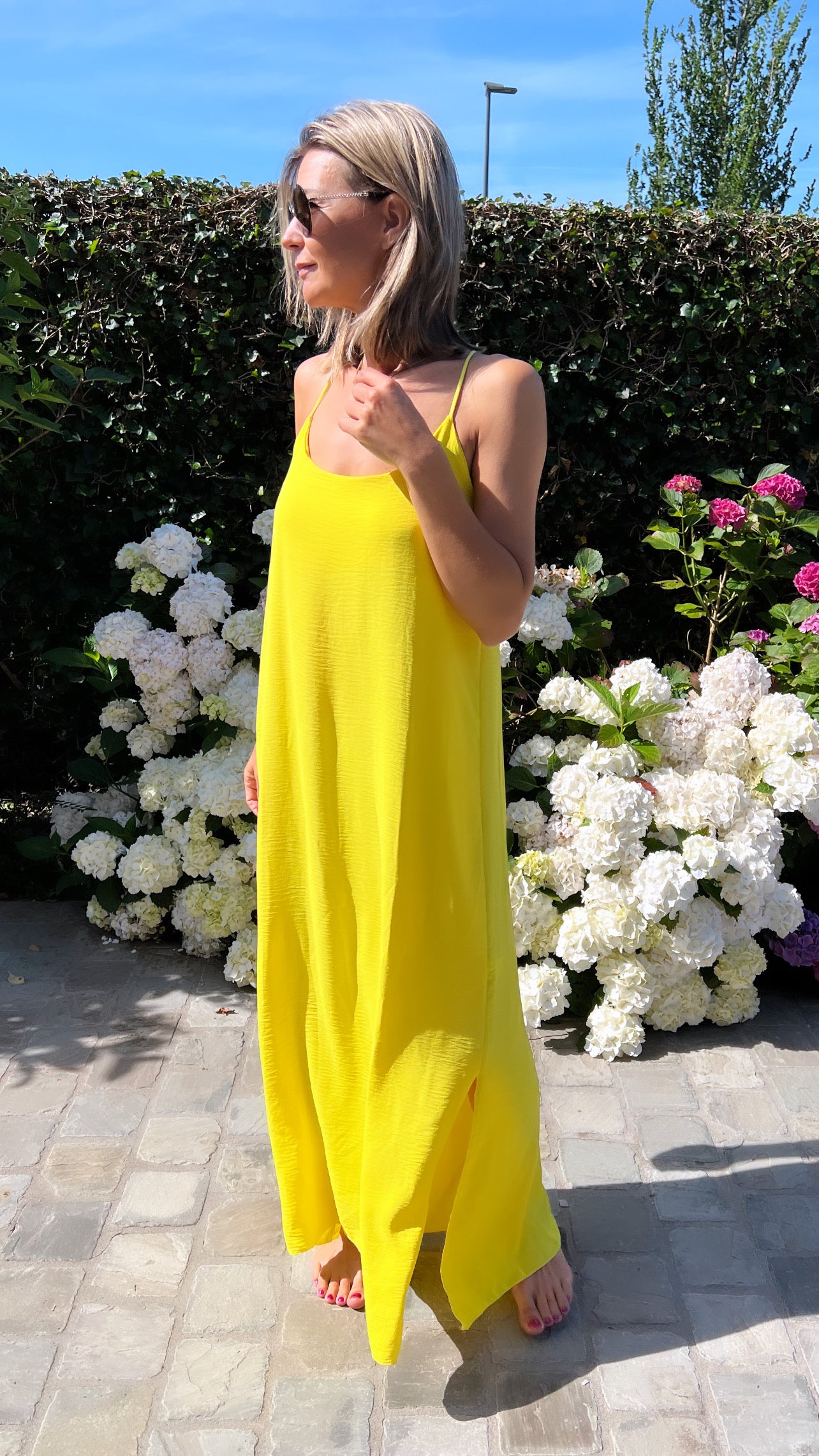 CROSSED DRESS YELLOW