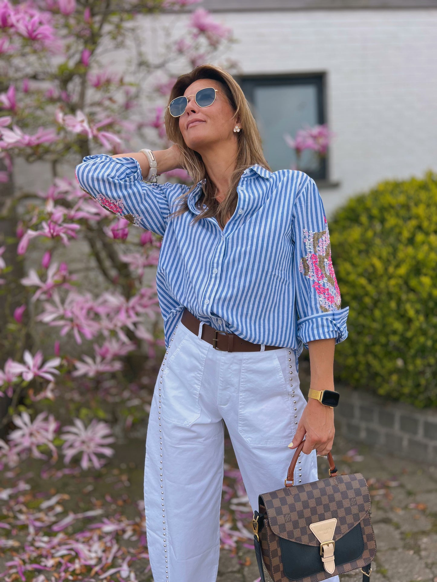 STRIPES & SEQUINS BLOUSE
