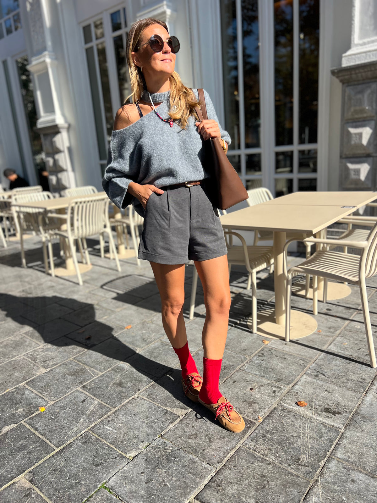 ELENA TOP GREY