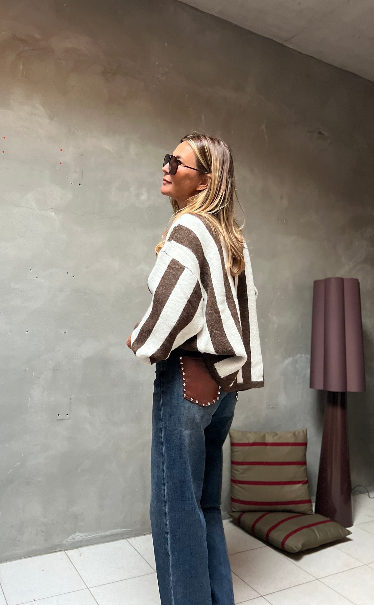 BROWN BLOOM CARDIGAN